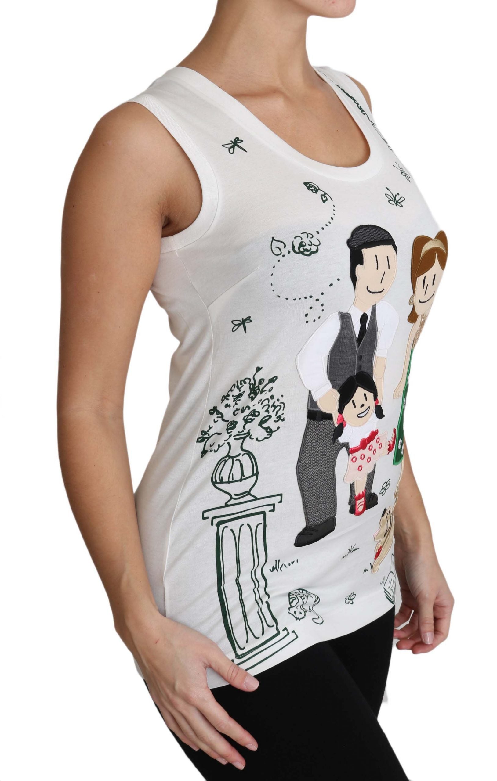 Dolce & Gabbana White Sleeveless T-Shirt for Women additional view
