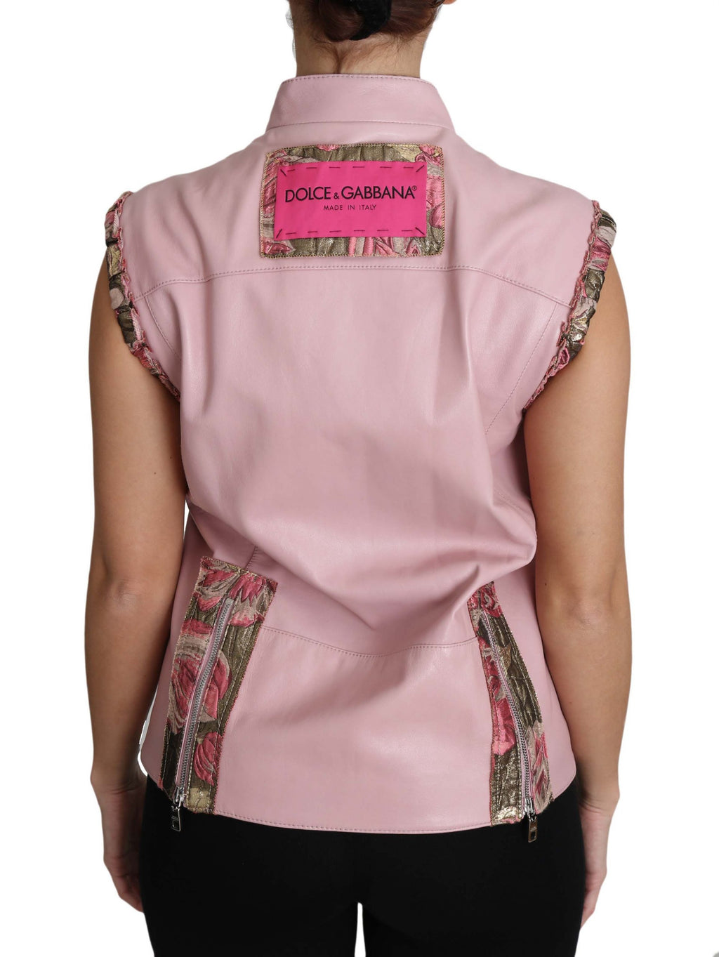 Dolce & Gabbana Pink Leather Jackets for Women additional view