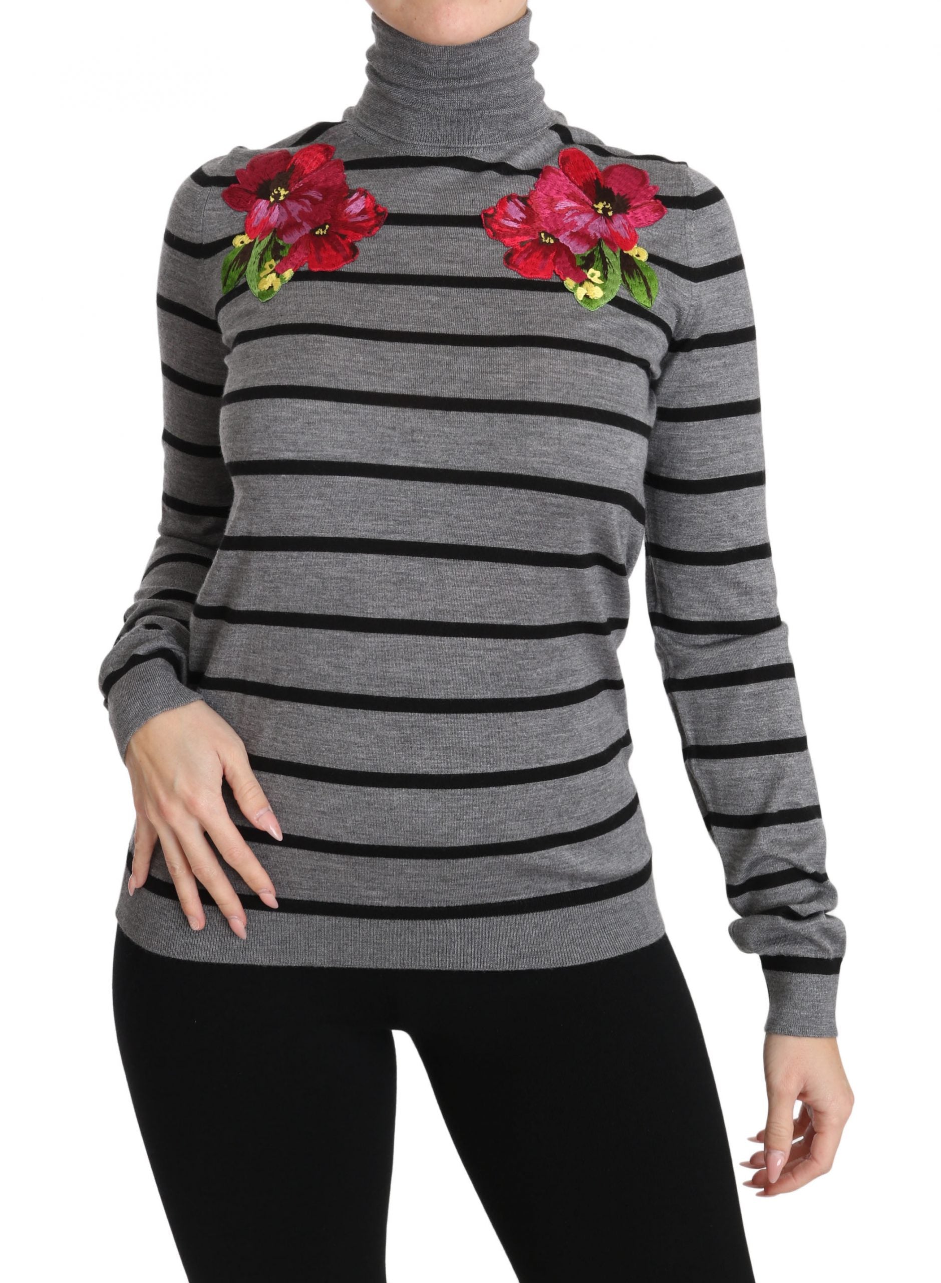 Dolce & Gabbana Grey Turtleneck for Women side view