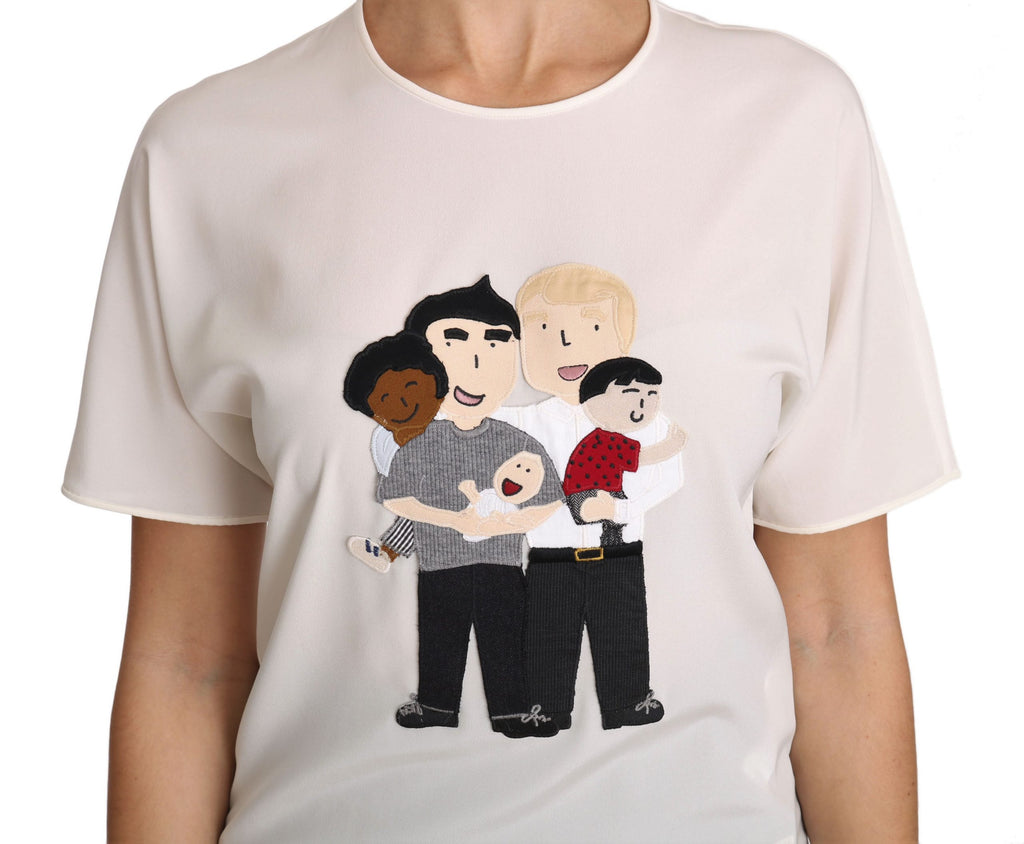 Dolce & Gabbana White T-Shirt for Women side view