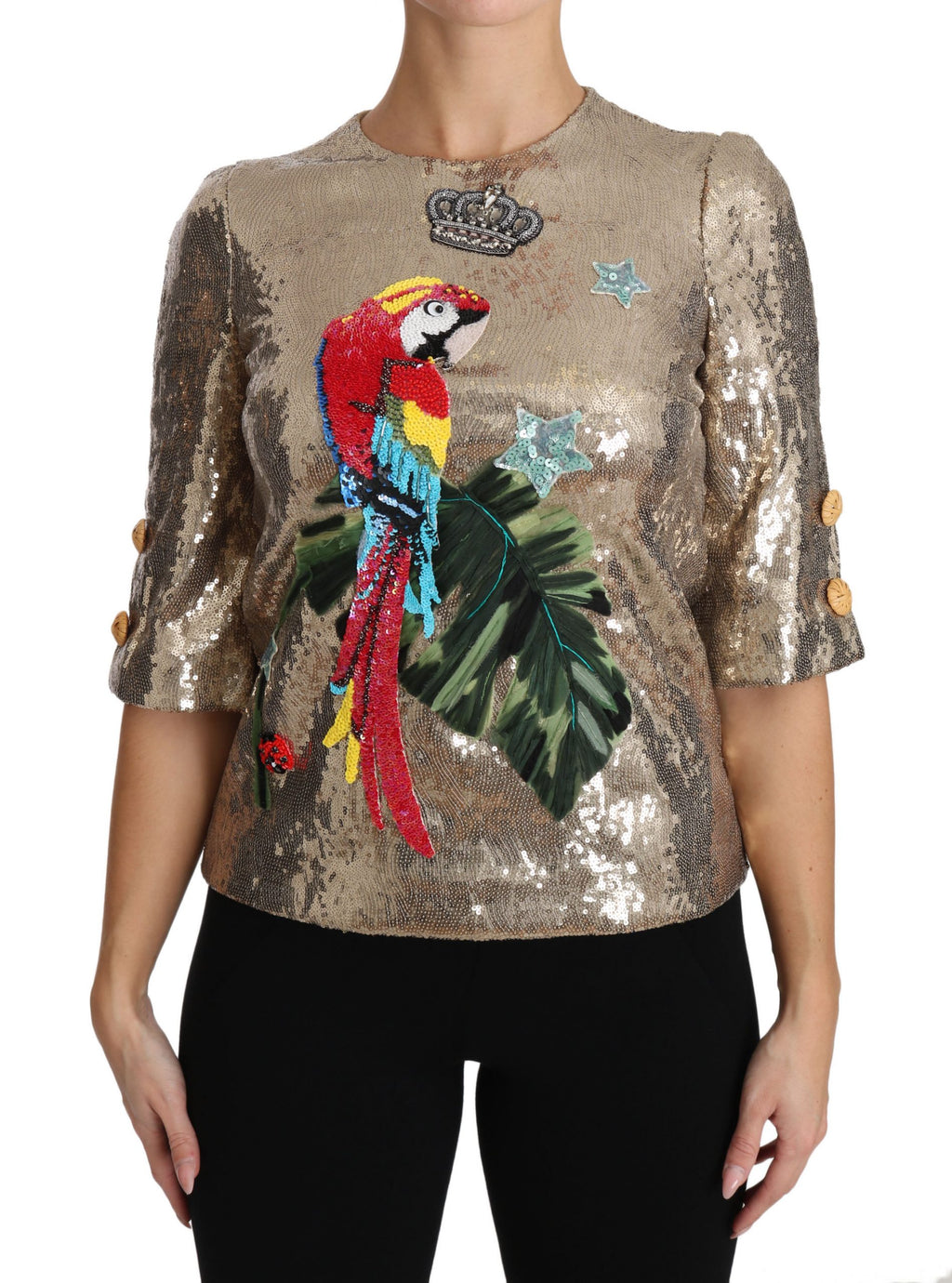 Dolce & Gabbana Gold T-Shirt for Women