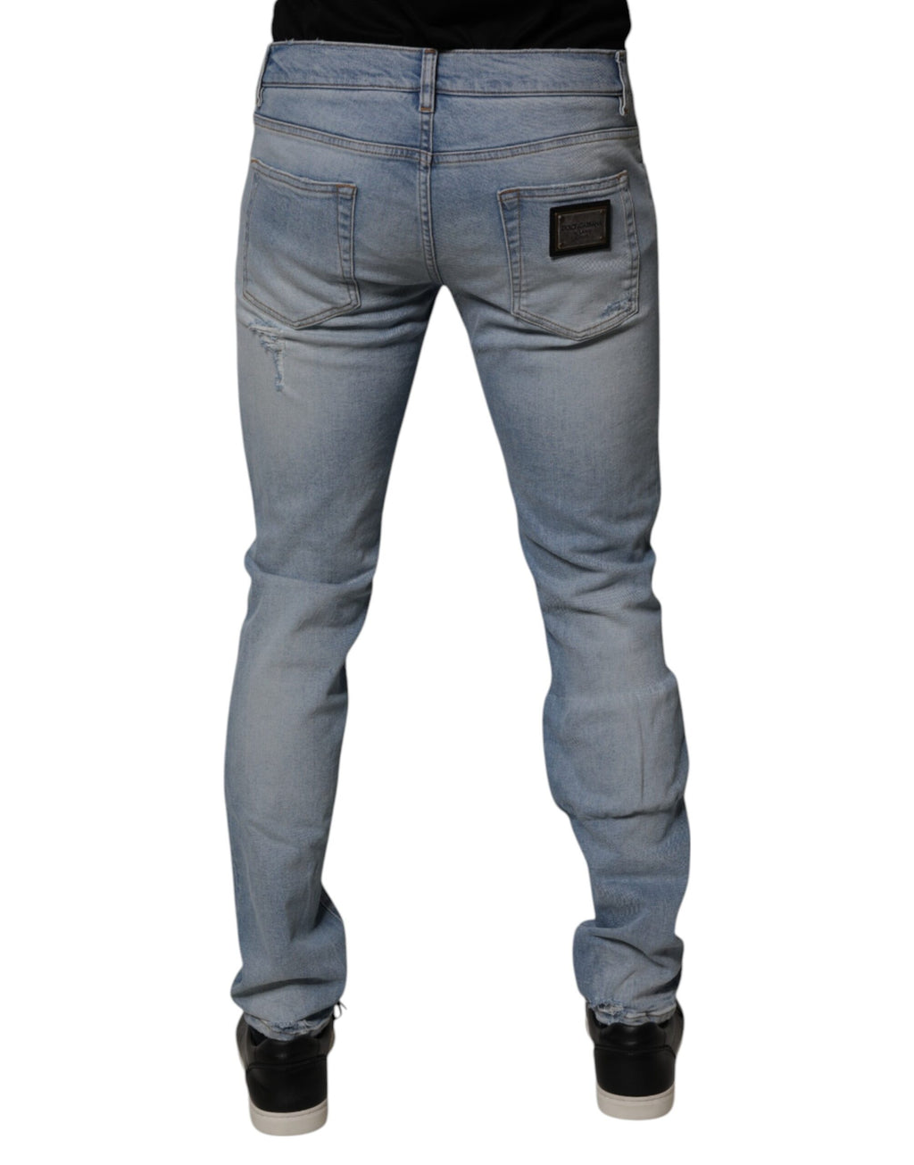 Dolce & Gabbana Blue Skinny Jeans for Men side view