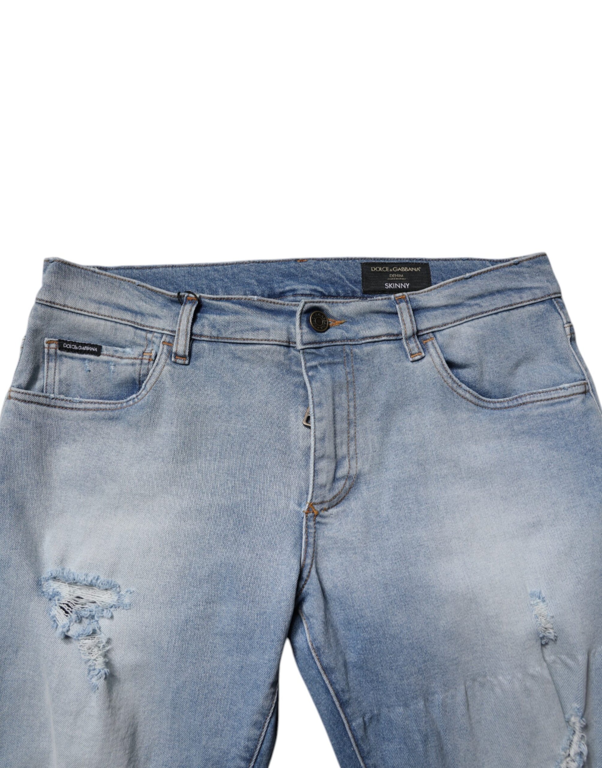 Dolce & Gabbana Blue Skinny Jeans for Men additional view
