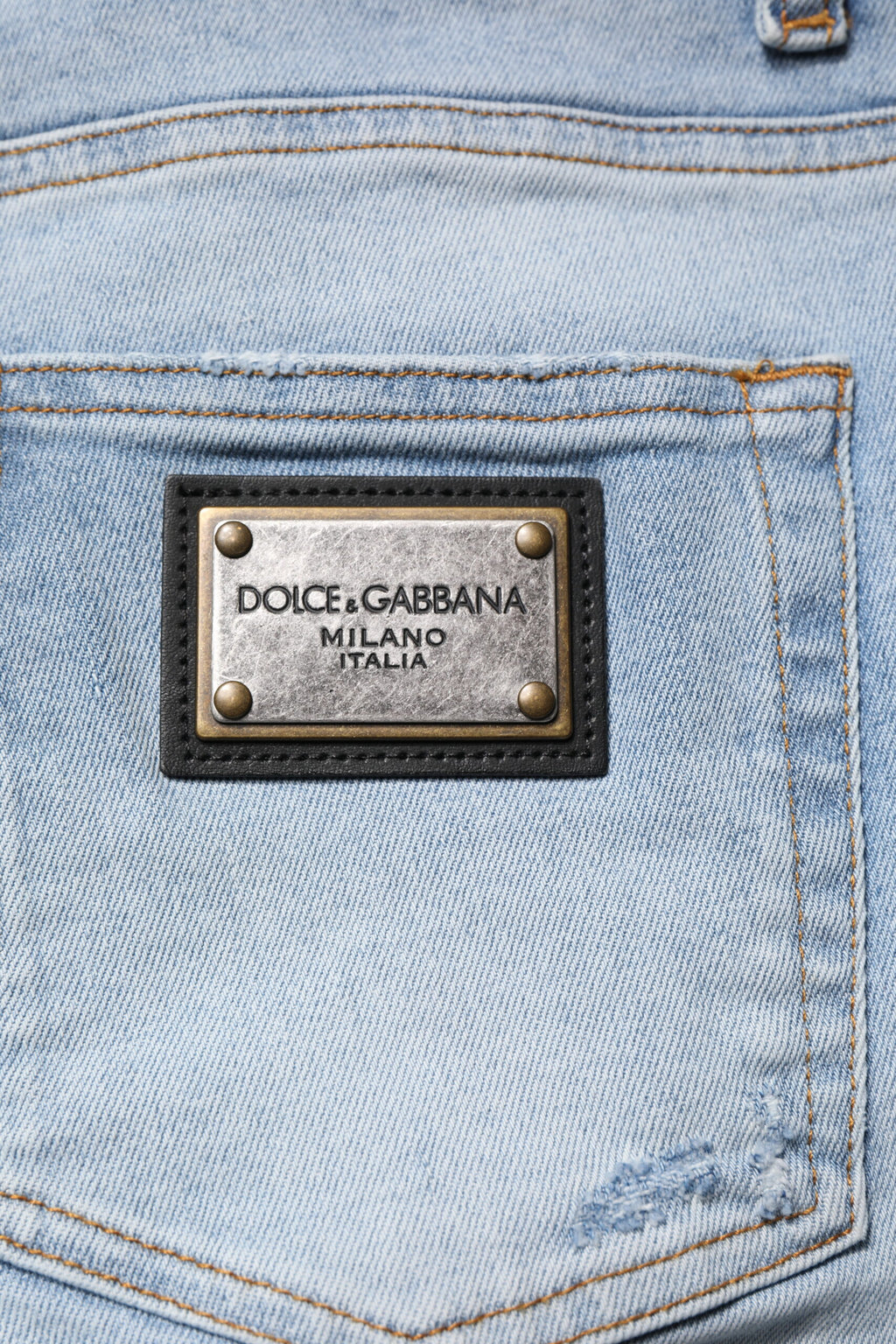 Dolce & Gabbana Blue Skinny Jeans for Men additional view