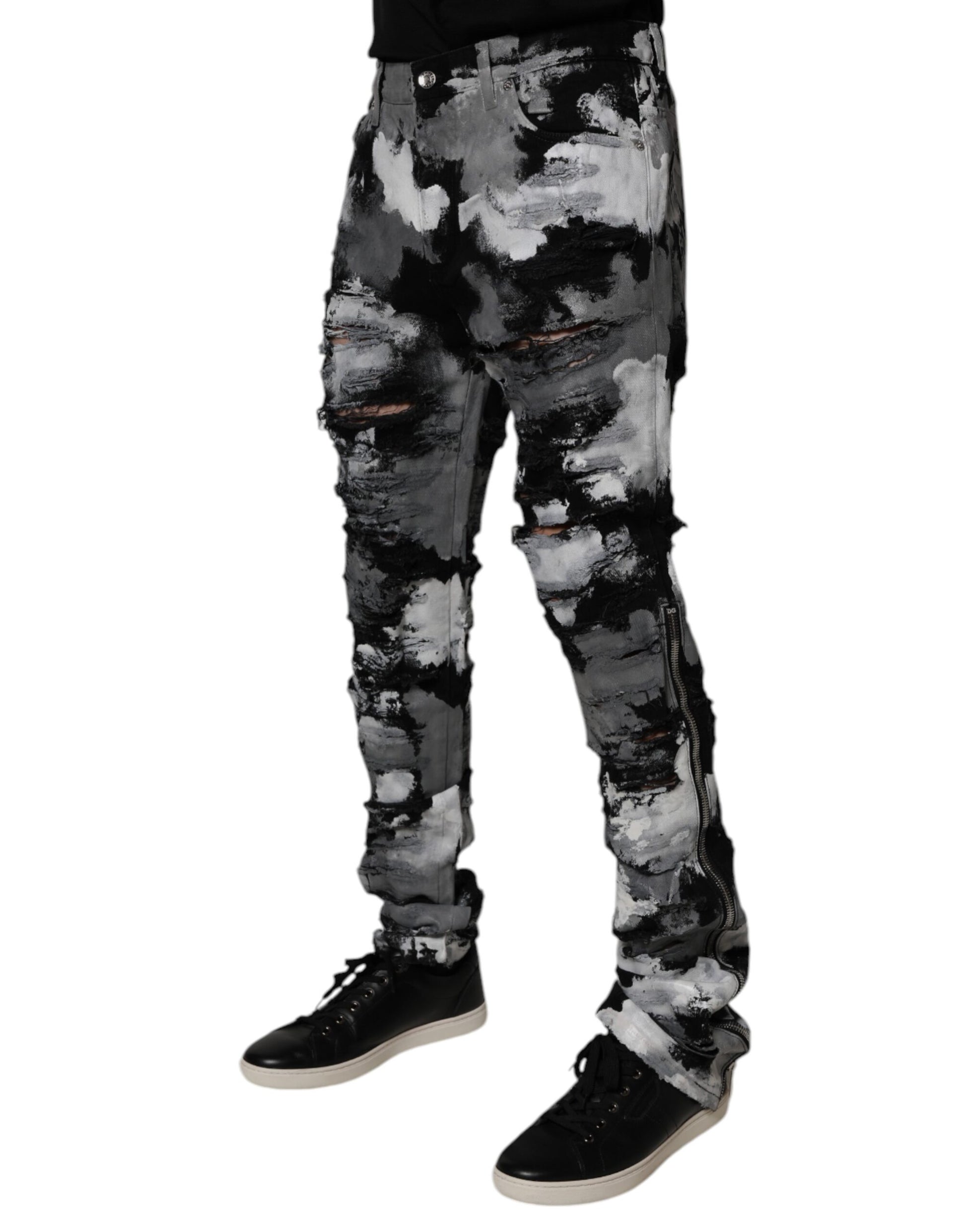 Dolce & Gabbana Multicolor Skinny Jeans for Men detail view