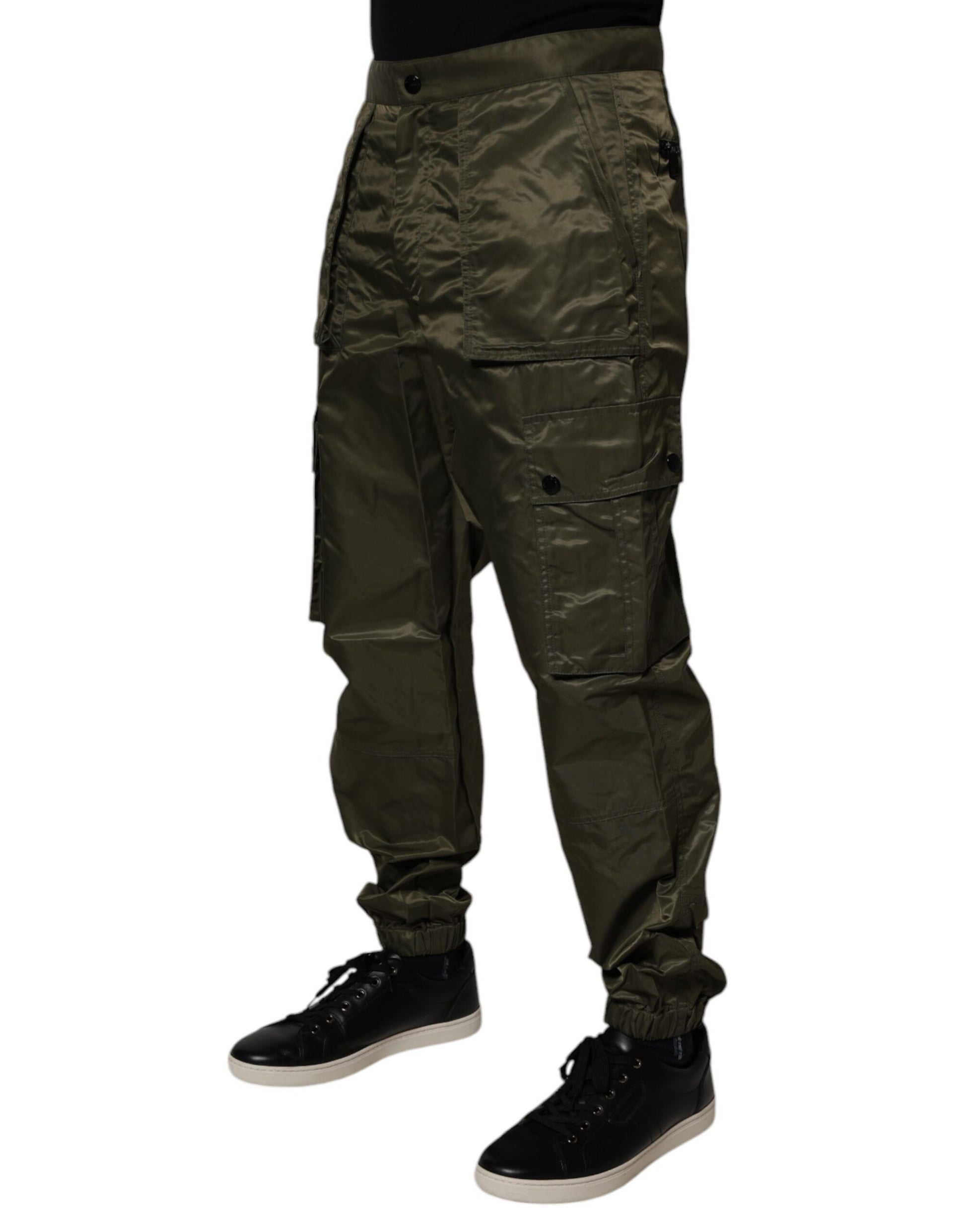 Dolce & Gabbana Green Cargo Pants for Men detail view