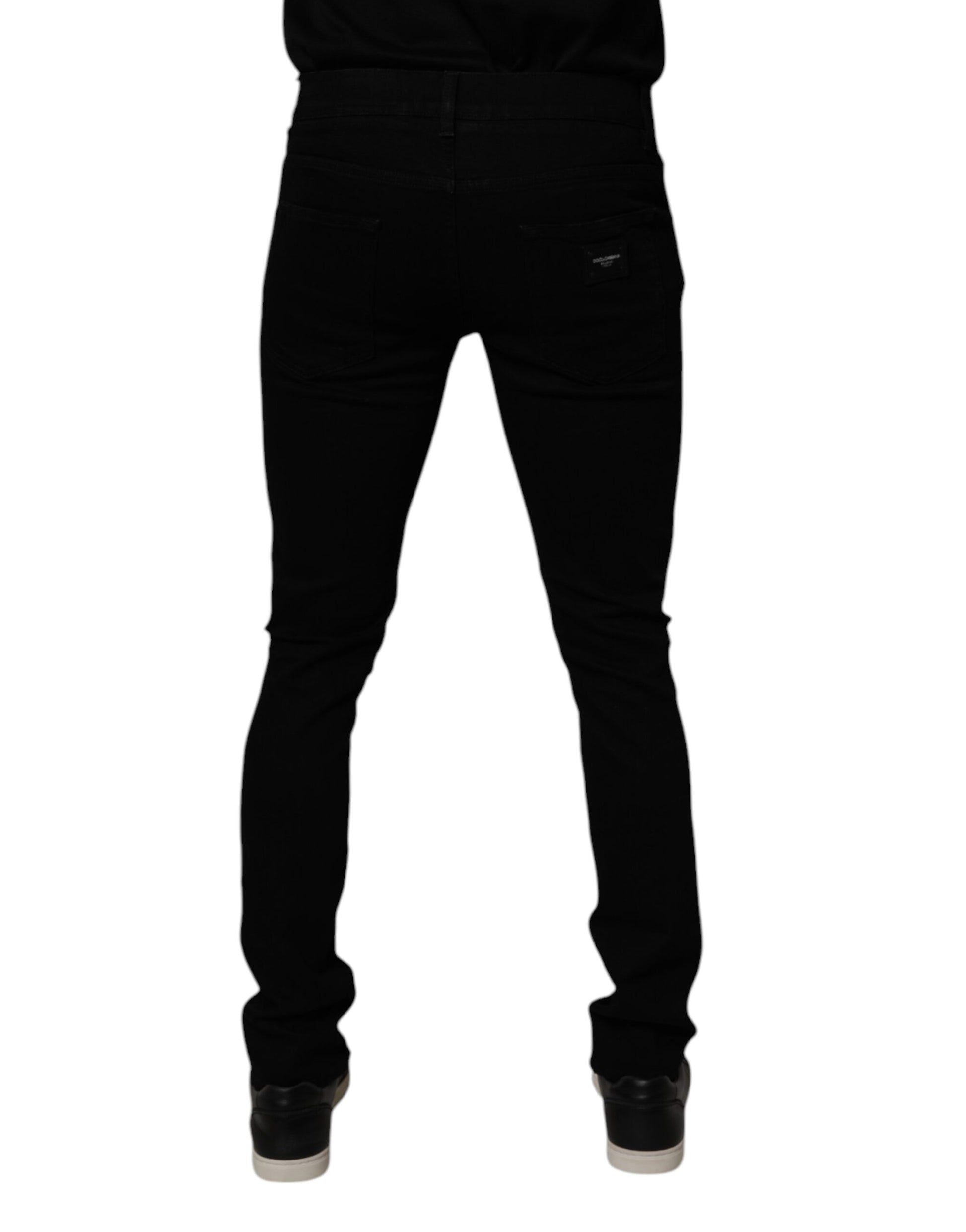 Dolce & Gabbana Black Skinny Jeans for Men side view