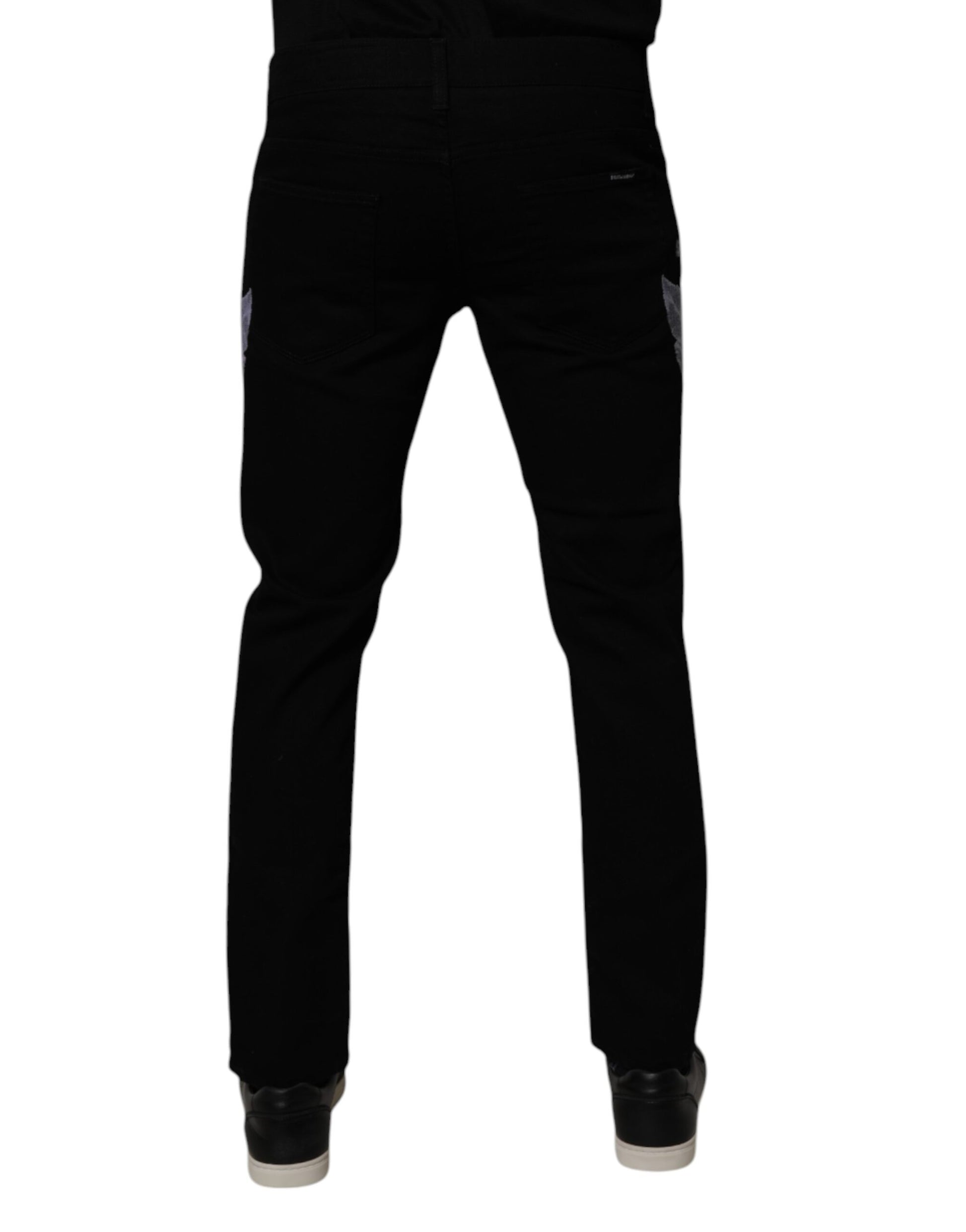 Dolce & Gabbana Black Skinny Jeans for Men side view