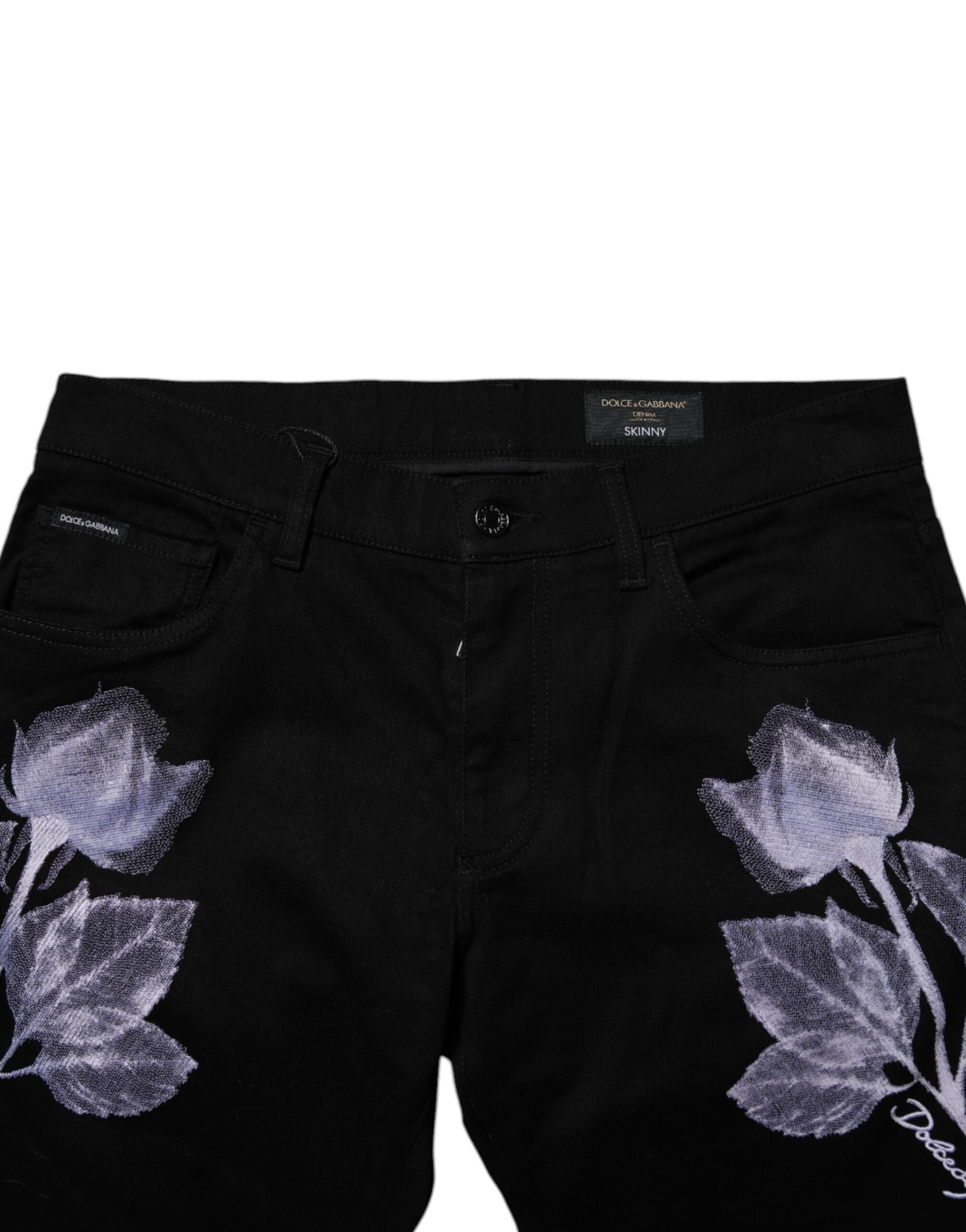 Dolce & Gabbana Black Skinny Jeans for Men additional view