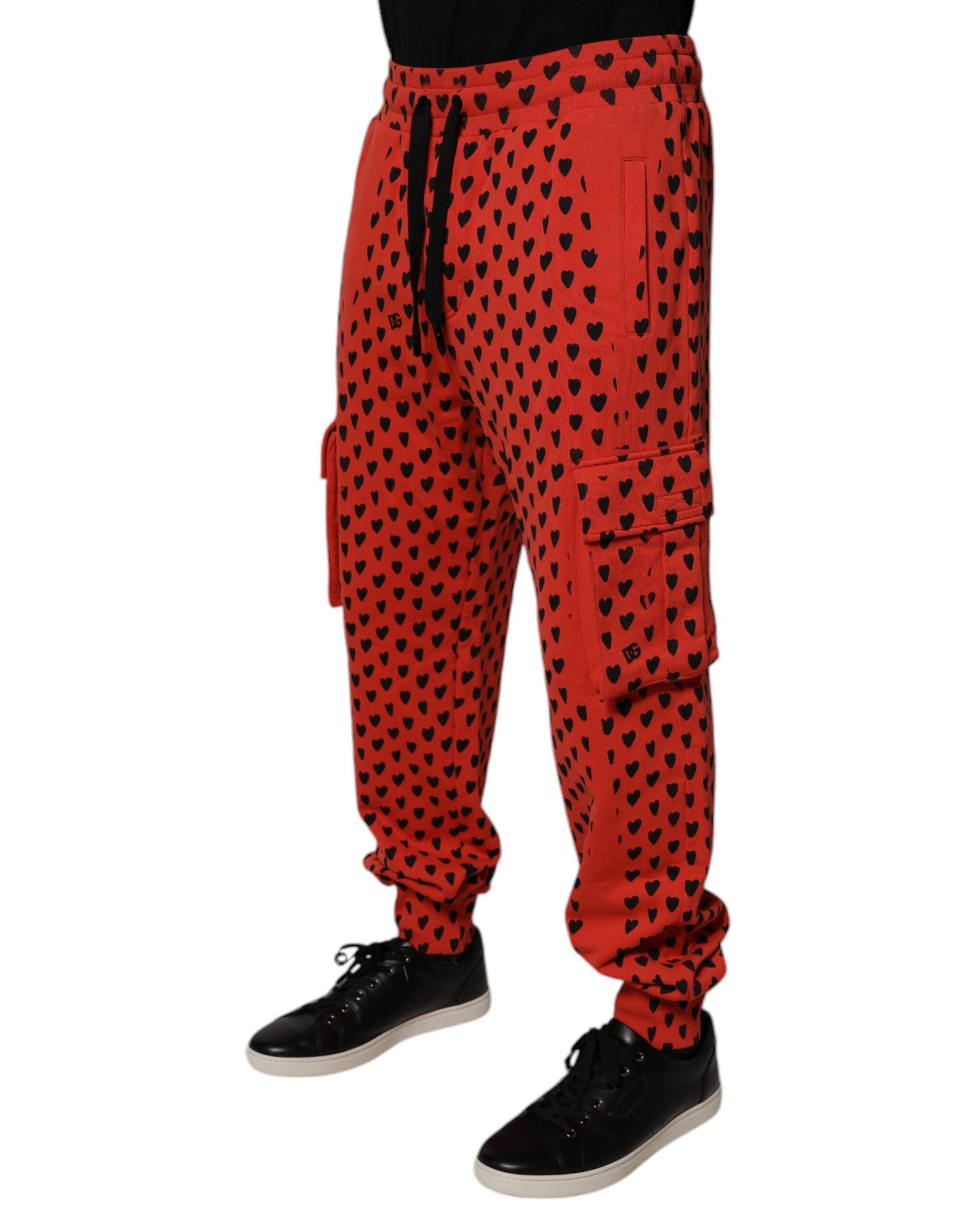 Dolce & Gabbana Red Athletic Pants for Men detail view