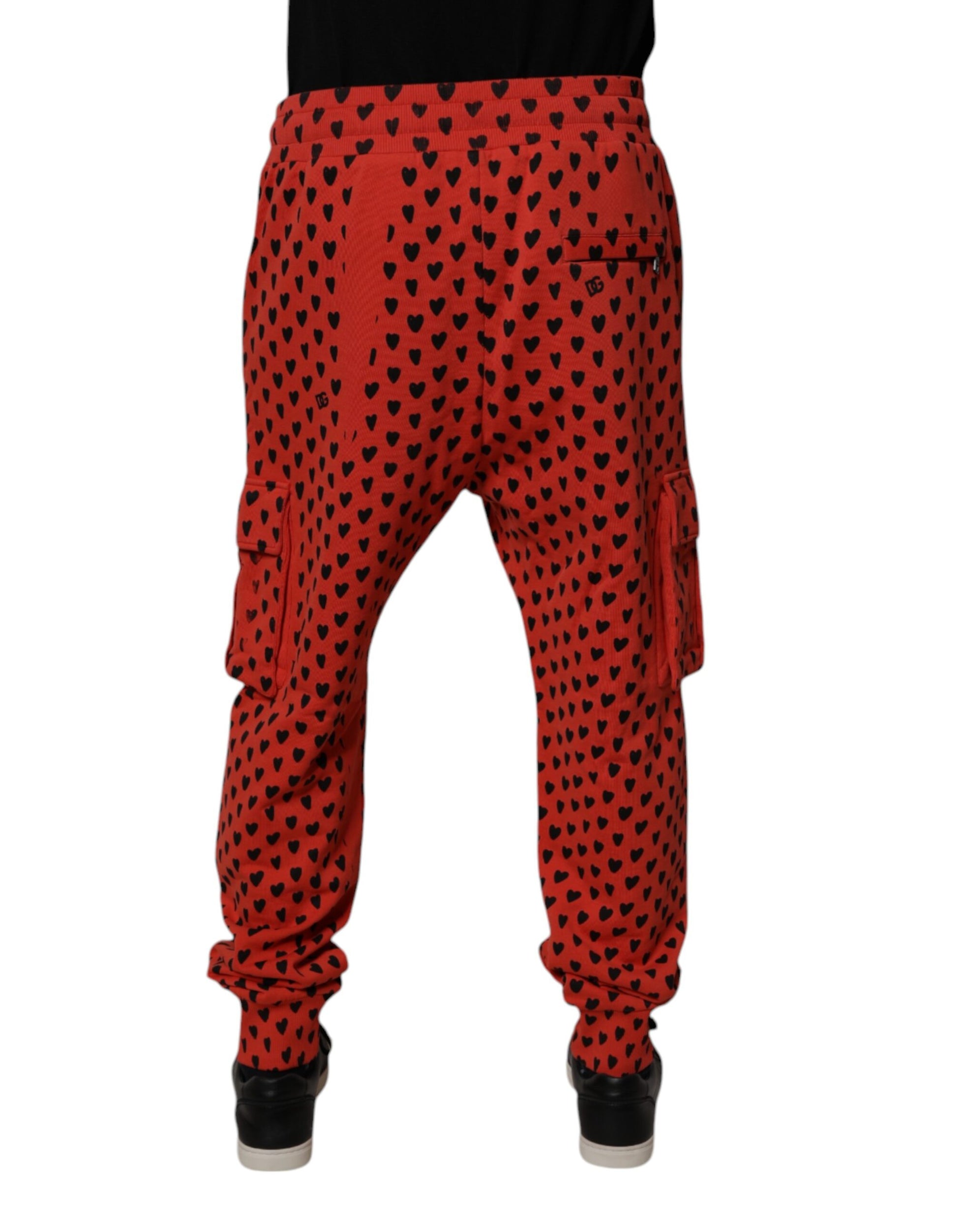 Dolce & Gabbana Red Athletic Pants for Men side view