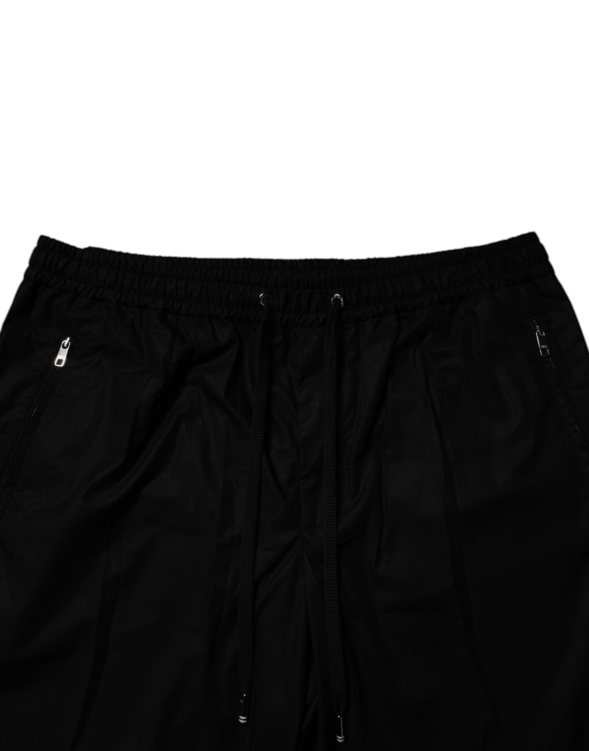 Pantalon de jogging en molleton de coton noir Dolce & Gabbana pour homme