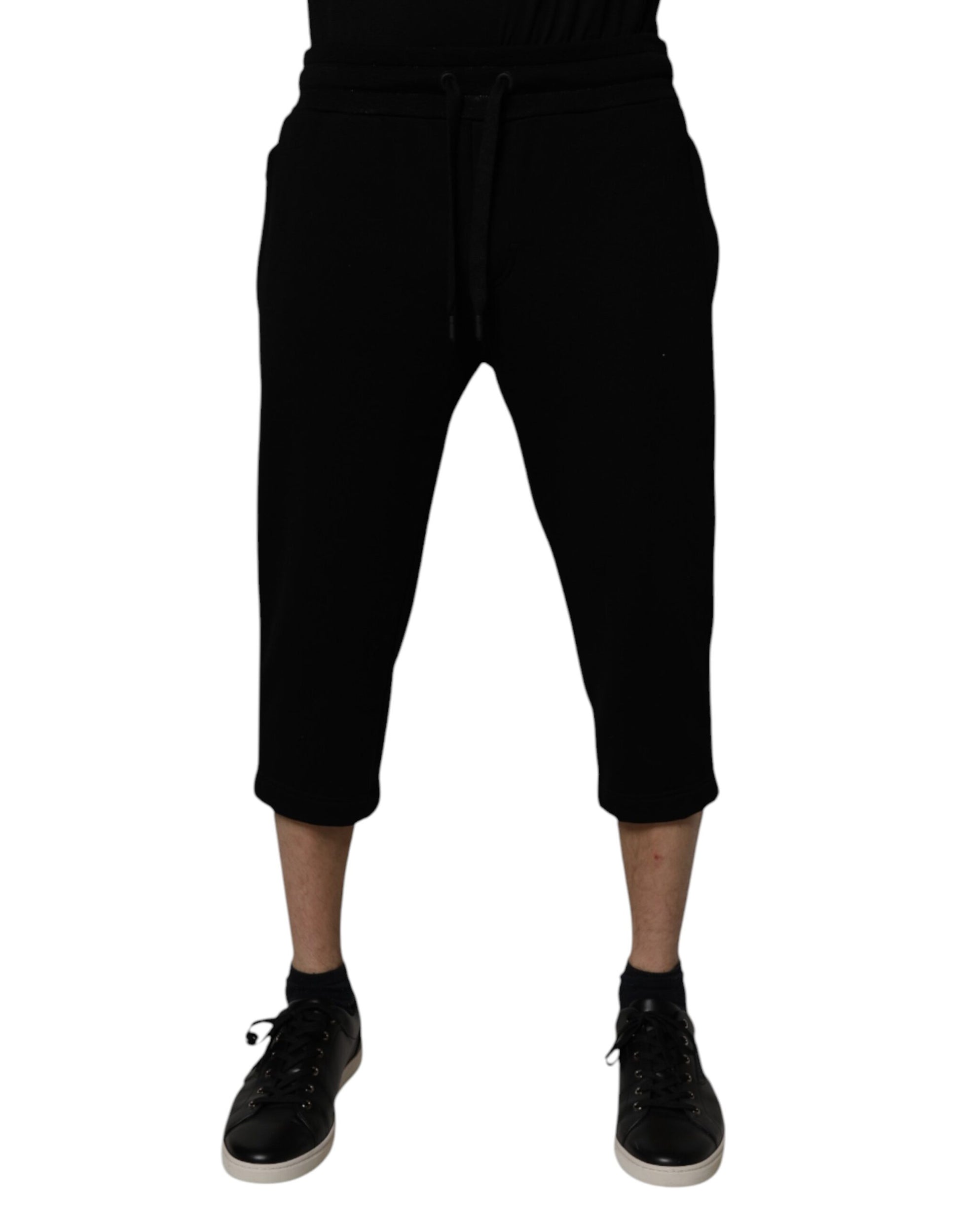 Pantalon Capri Dolce & Gabbana en coton mélangé noir