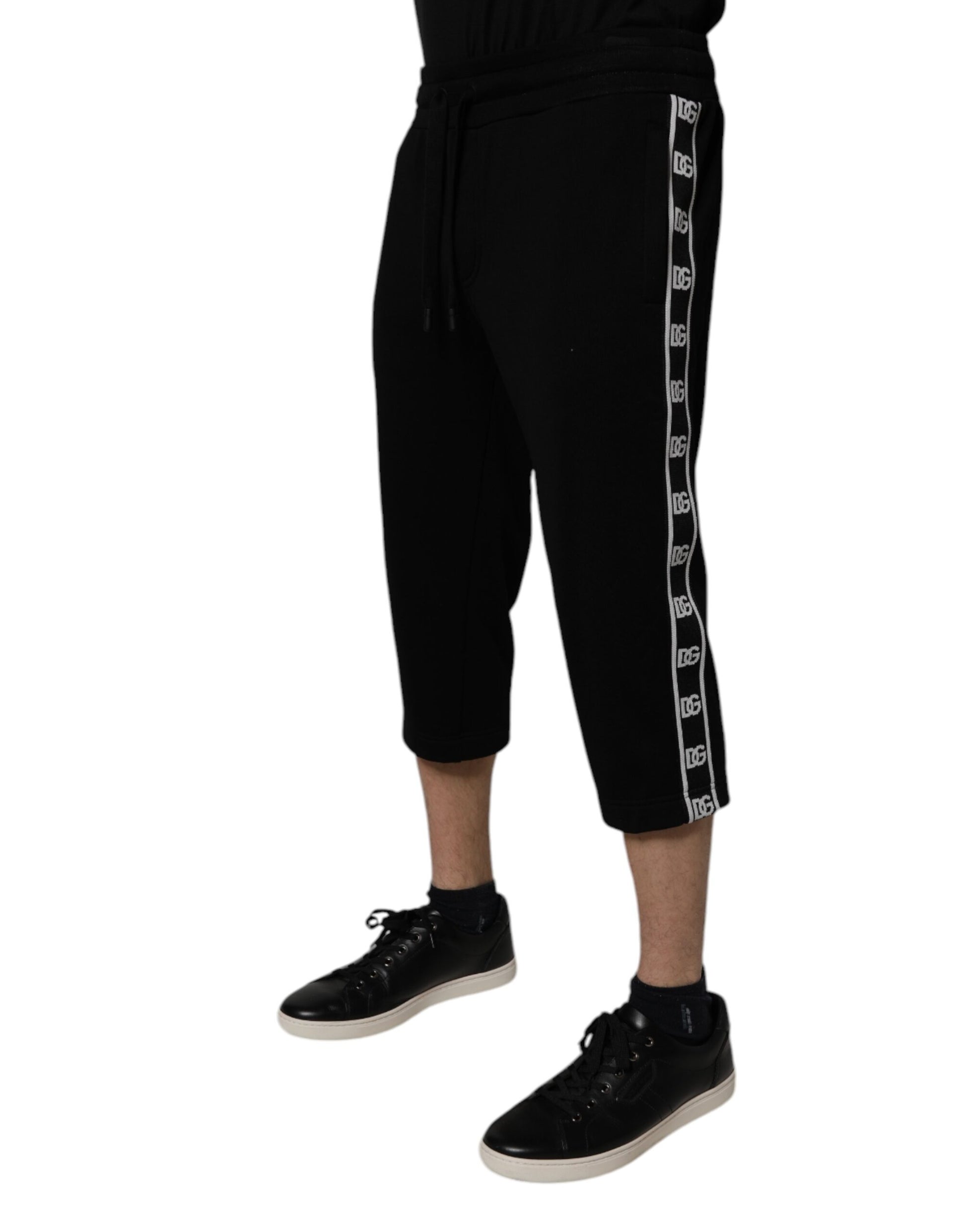 Pantalon Capri Dolce & Gabbana en coton mélangé noir