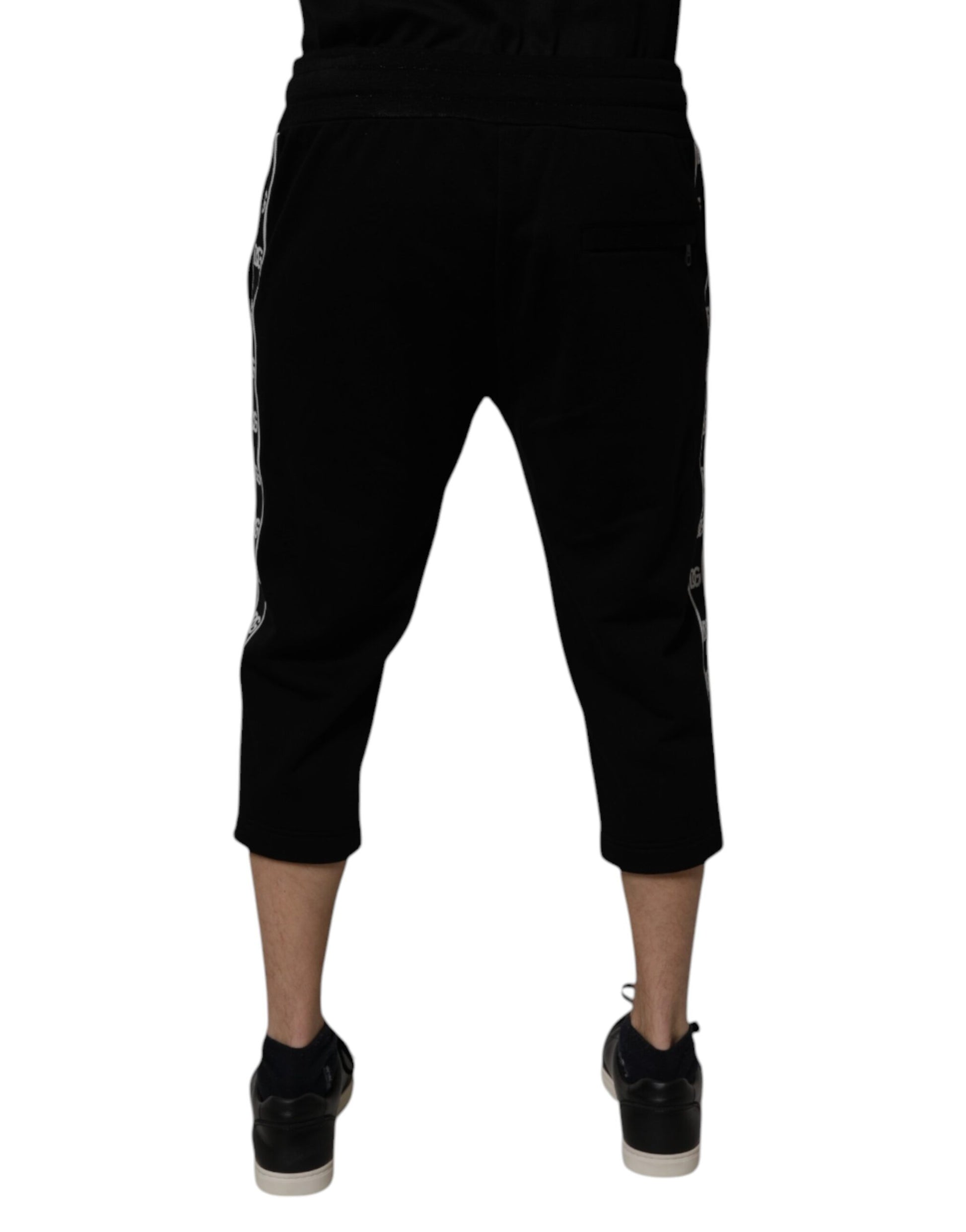 Pantalon Capri Dolce & Gabbana en coton mélangé noir