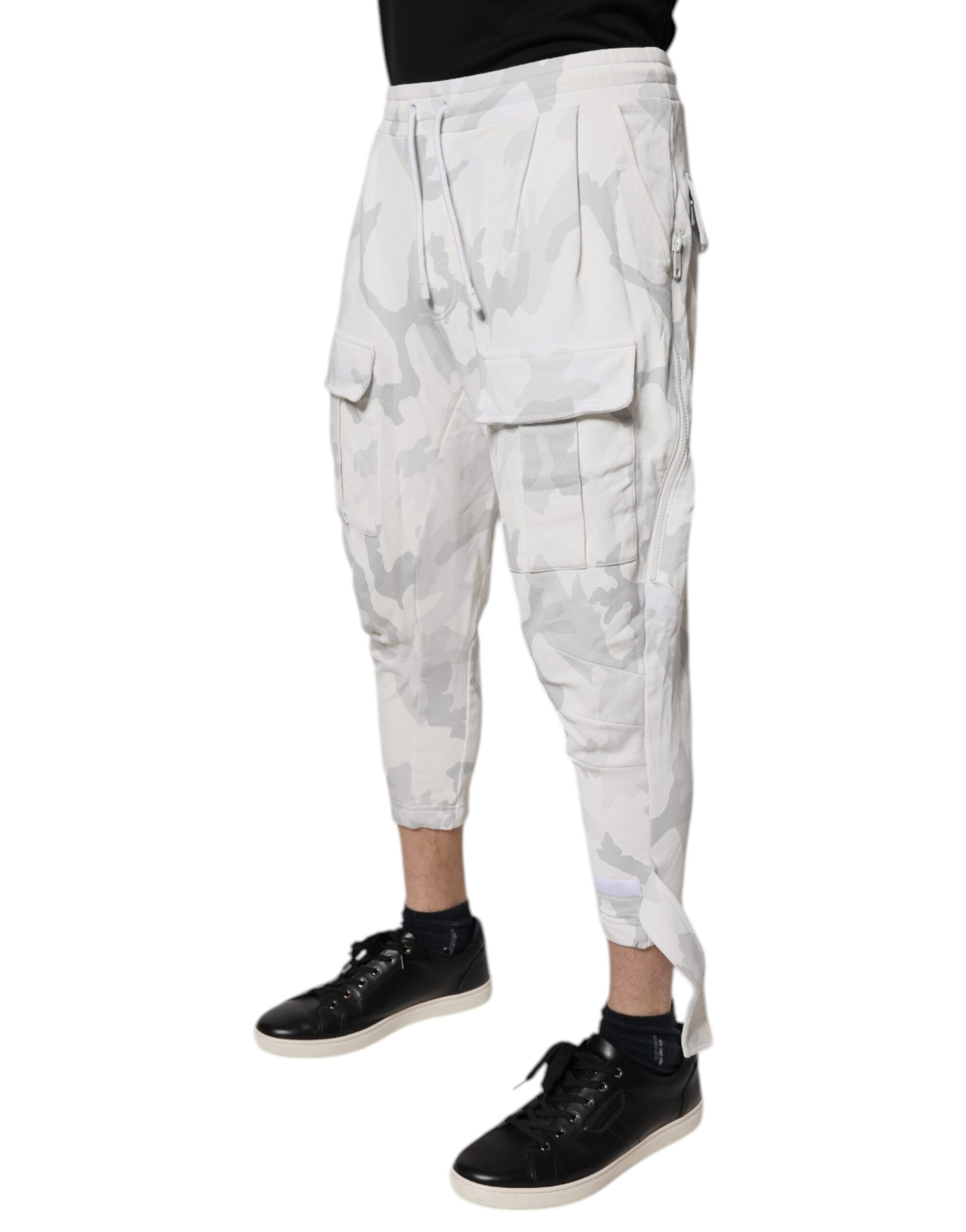 Pantalon de jogging cargo Dolce & Gabbana camouflage blanc