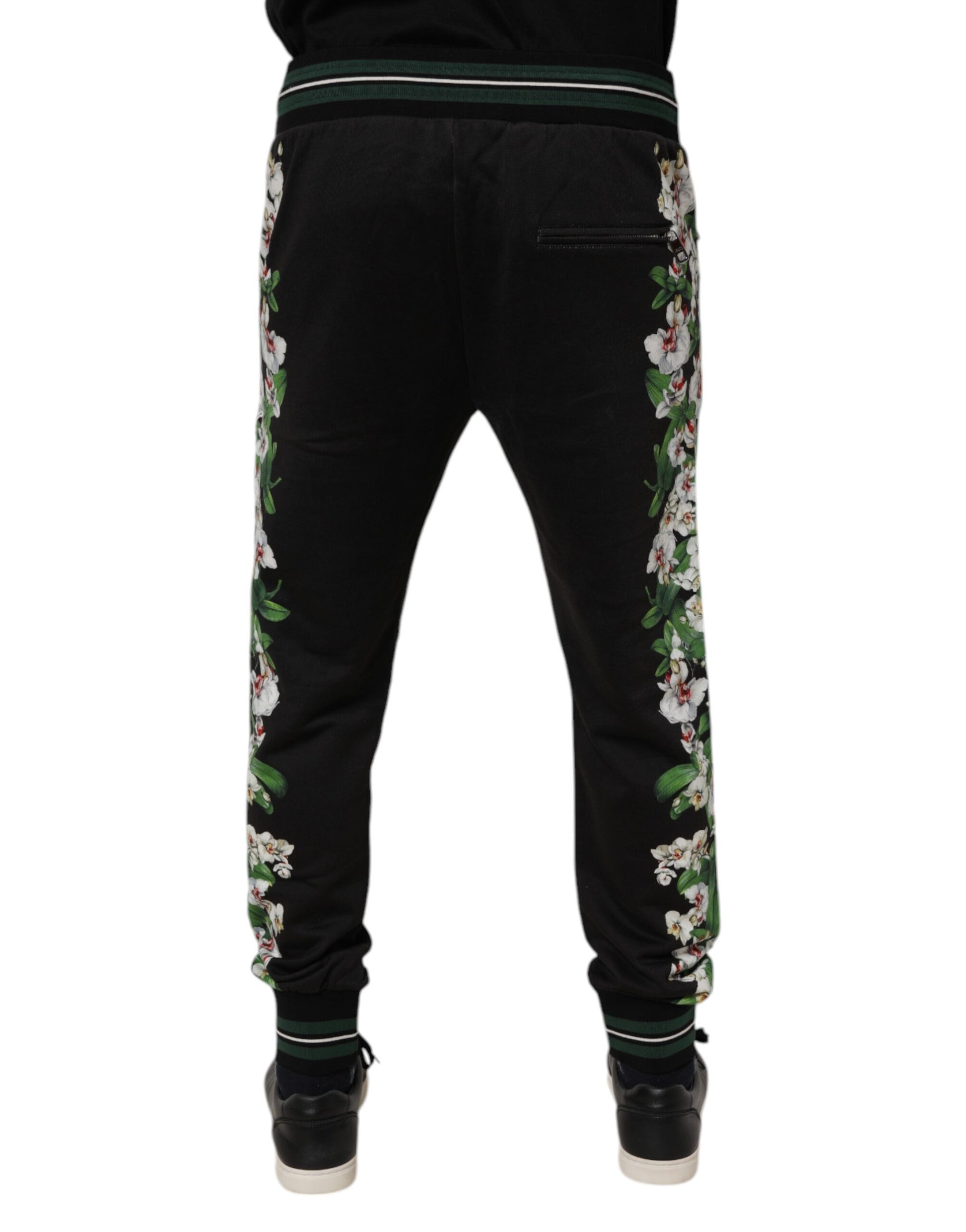 Pantalon de jogging Dolce & Gabbana noir à fleurs King pour homme