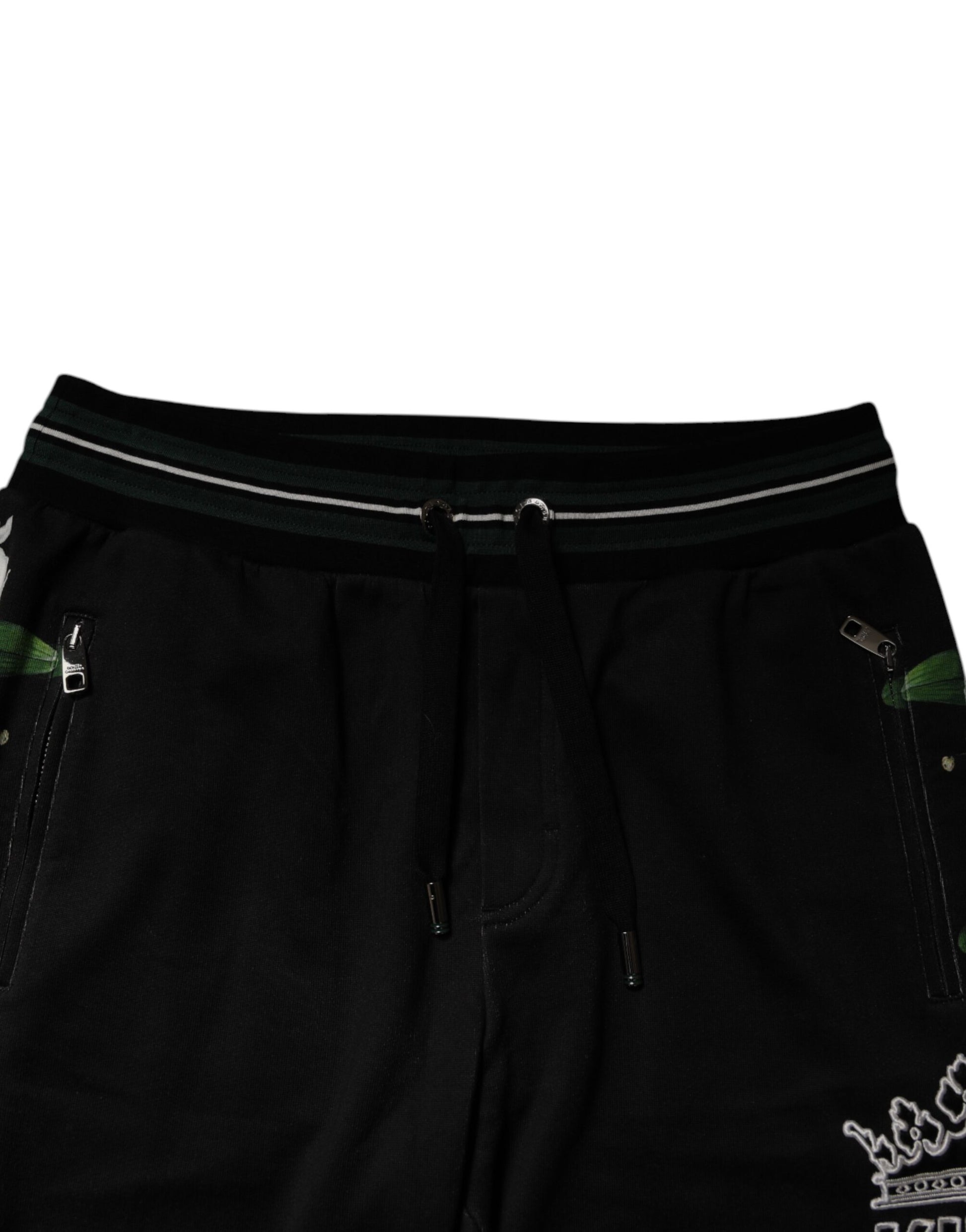 Pantalon de jogging Dolce & Gabbana noir à fleurs King pour homme