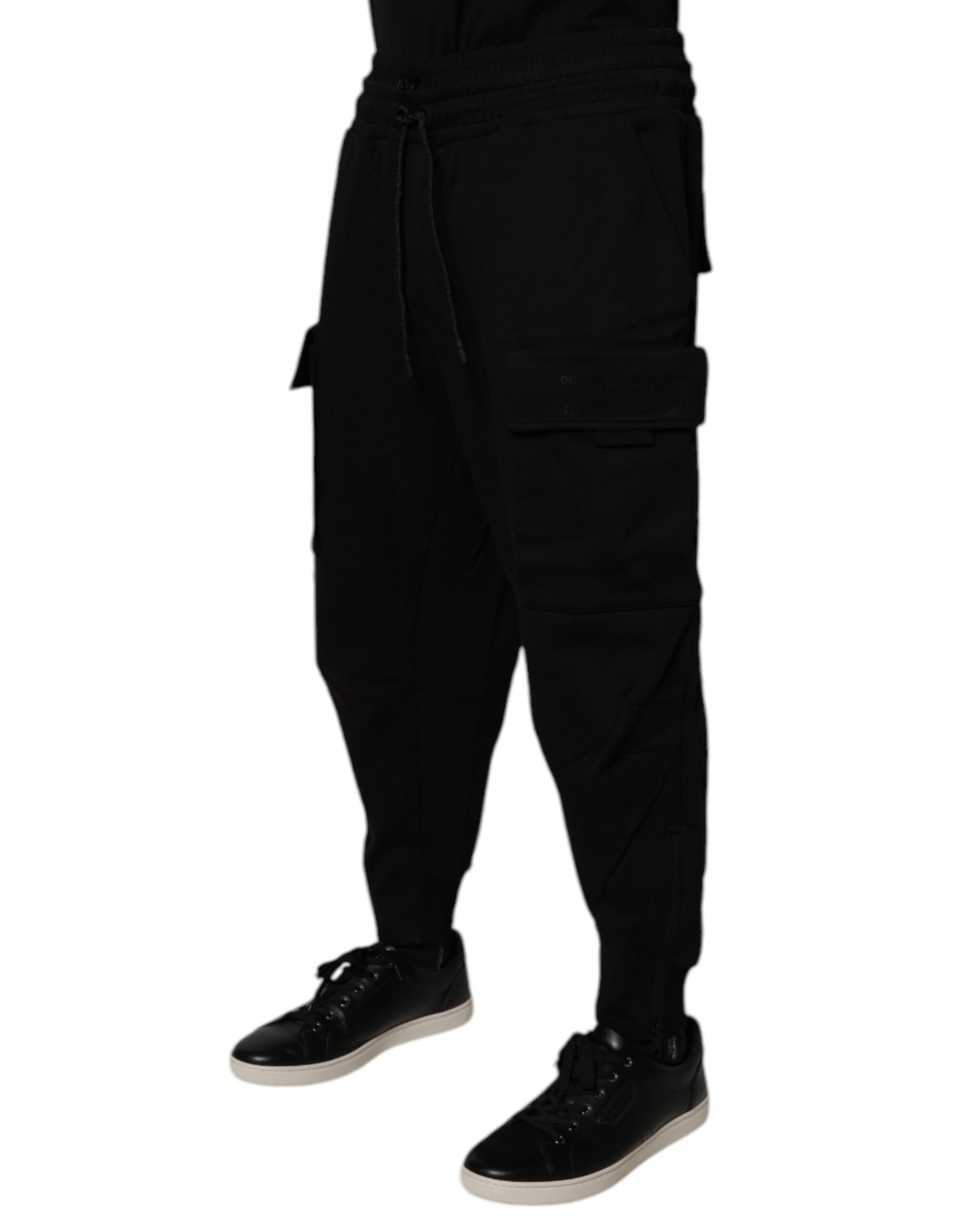 Dolce & Gabbana Black Cargo Pants for Men detail view