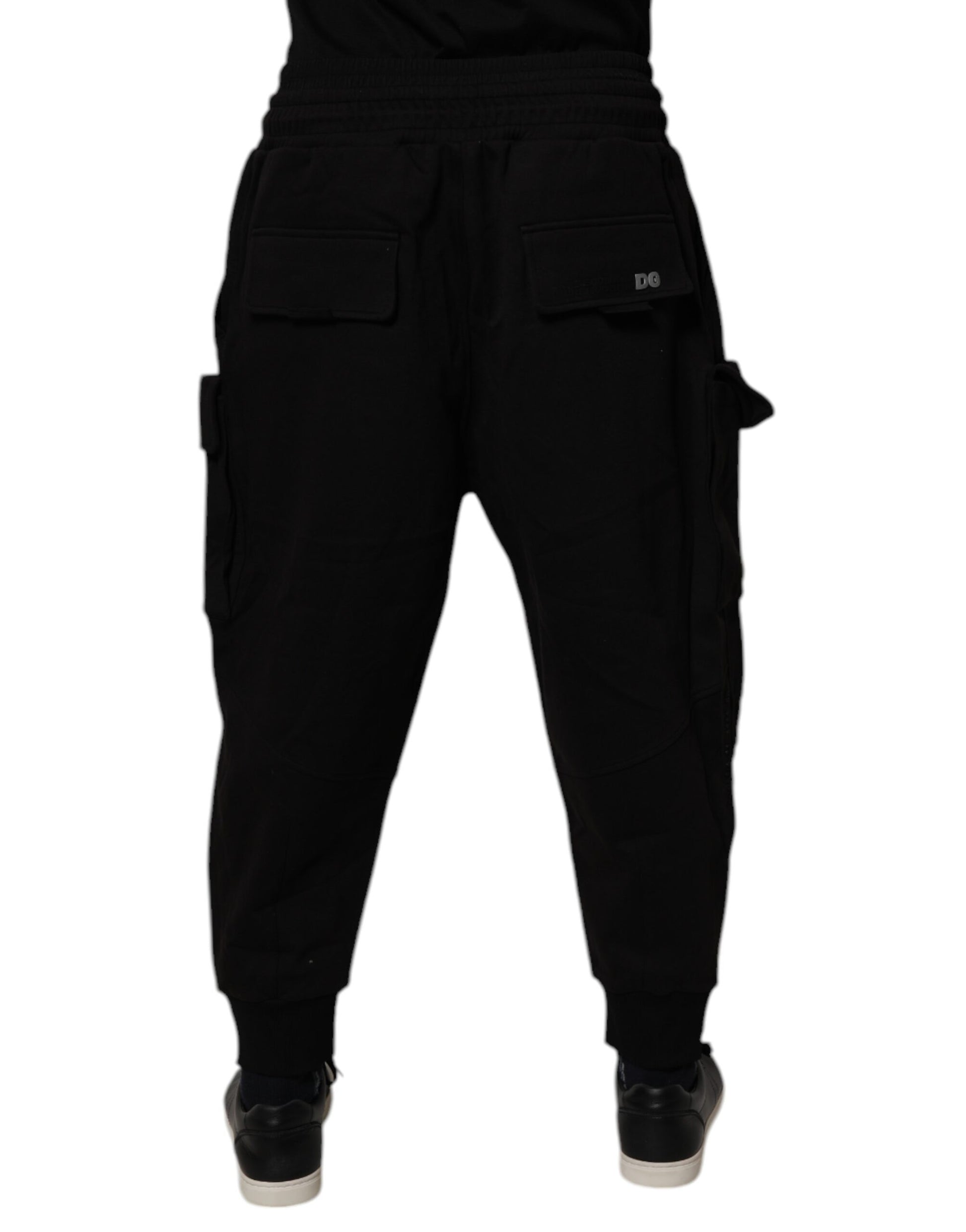 Dolce & Gabbana Black Cargo Pants for Men side view