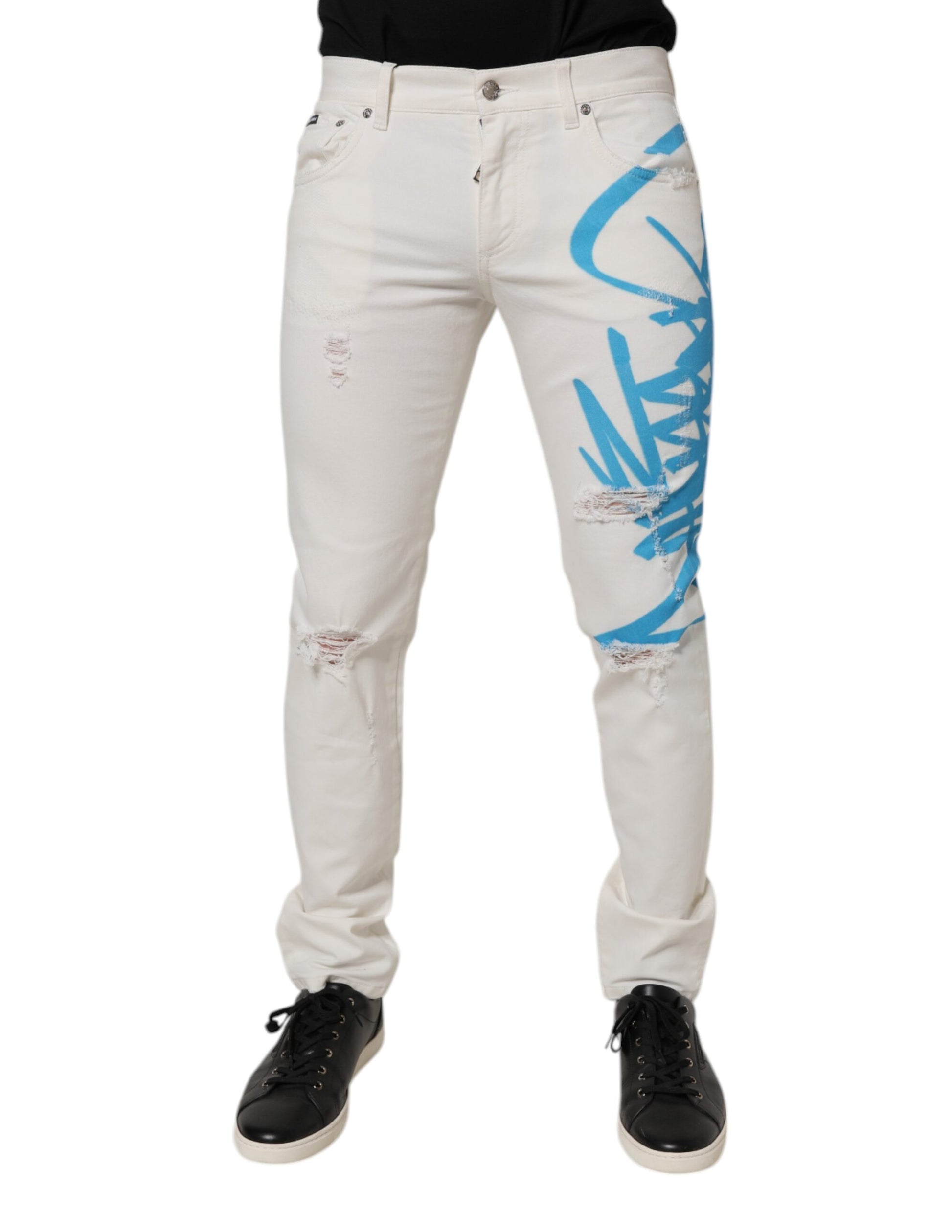 Dolce & Gabbana White Skinny Jeans for Men alternate view