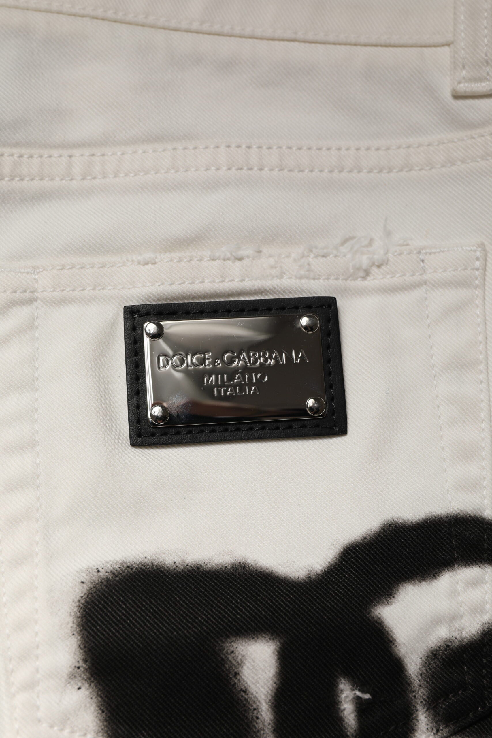 Dolce & Gabbana White Skinny Jeans for Men additional view