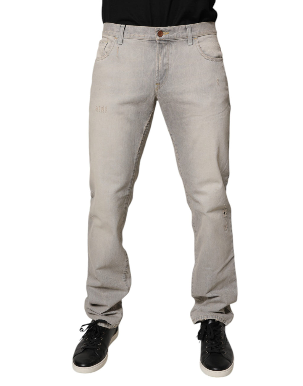 Dolce & Gabbana Grey Skinny Jeans for Men