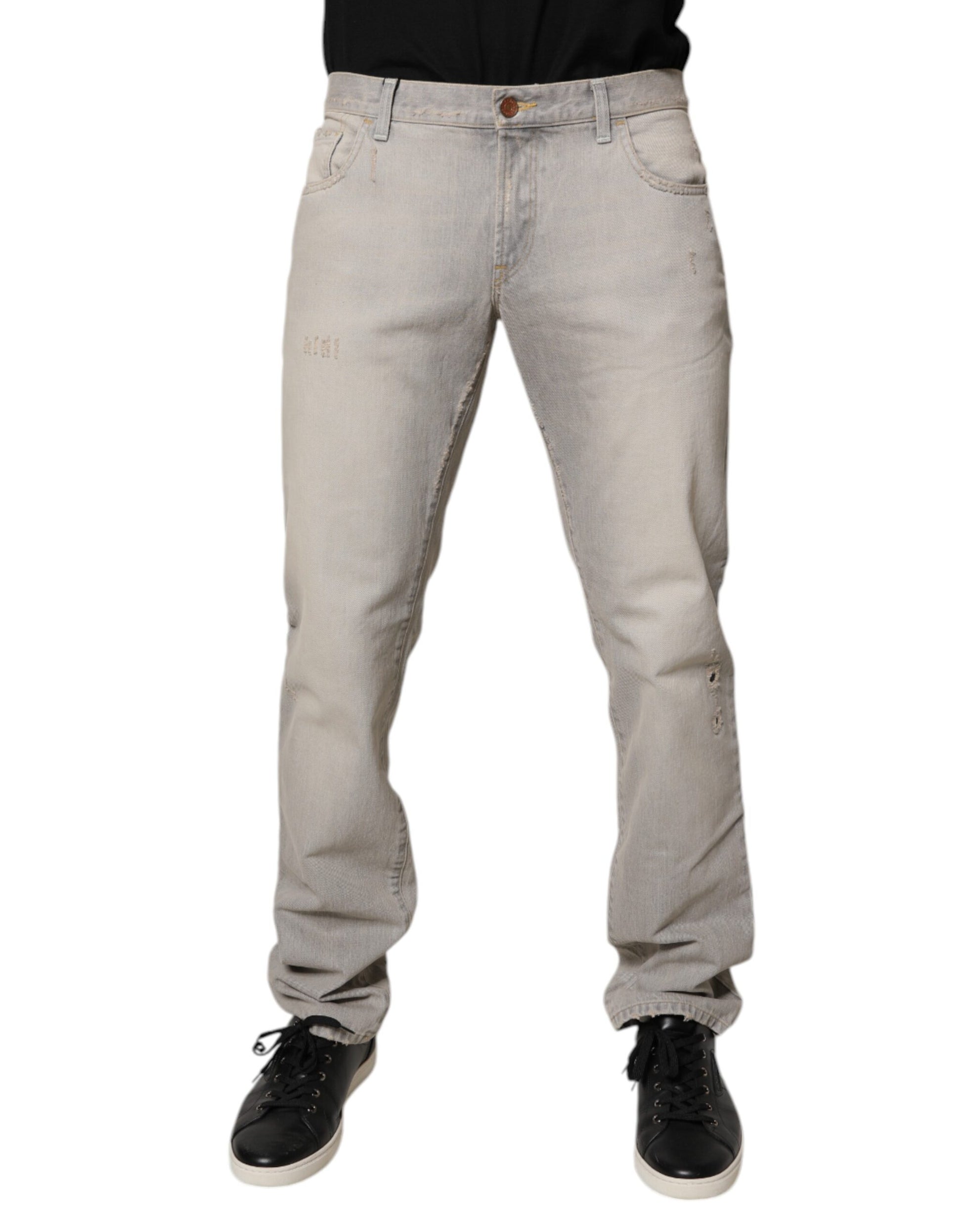 Dolce & Gabbana Grey Skinny Jeans for Men