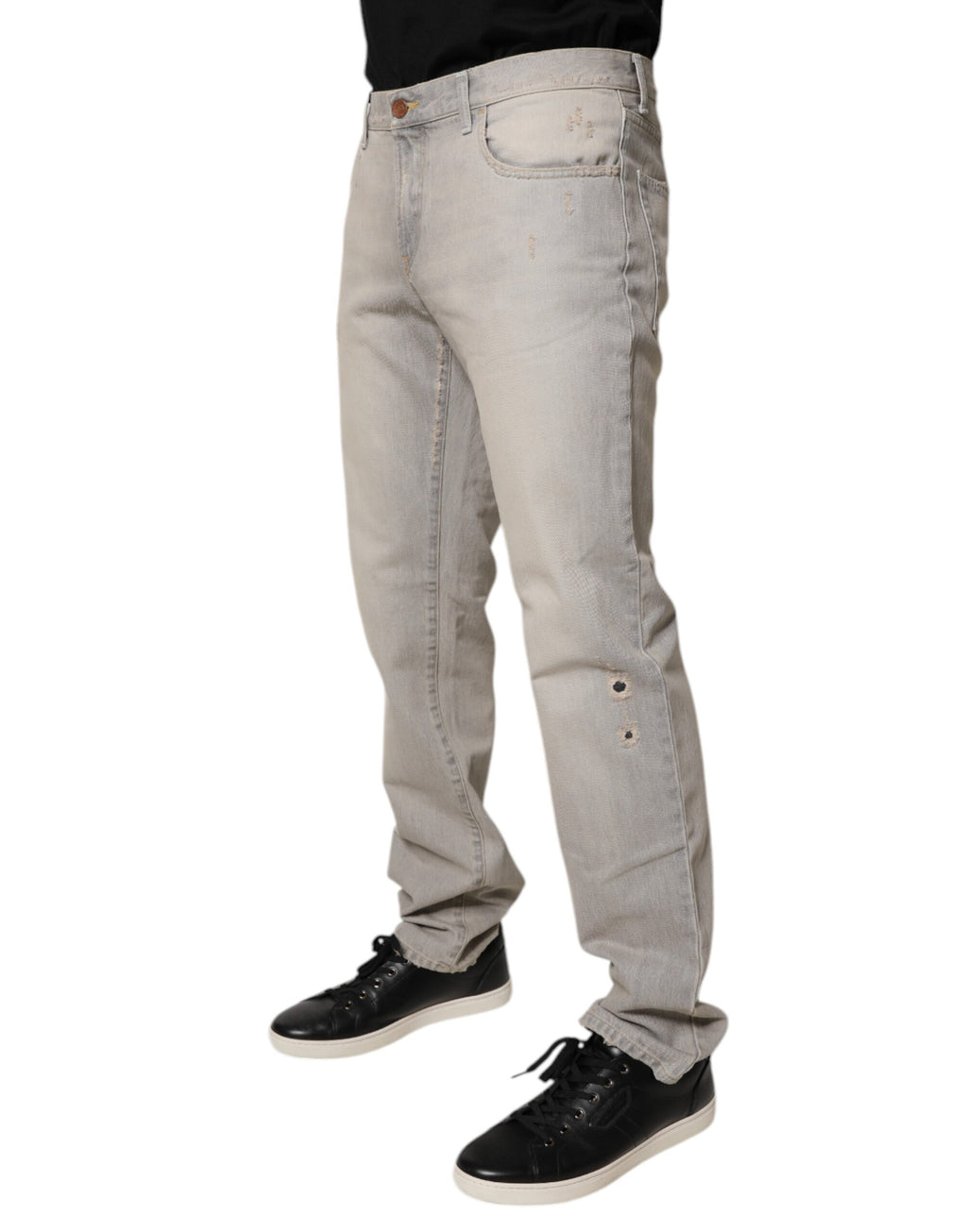 Dolce & Gabbana Grey Skinny Jeans for Men detail view