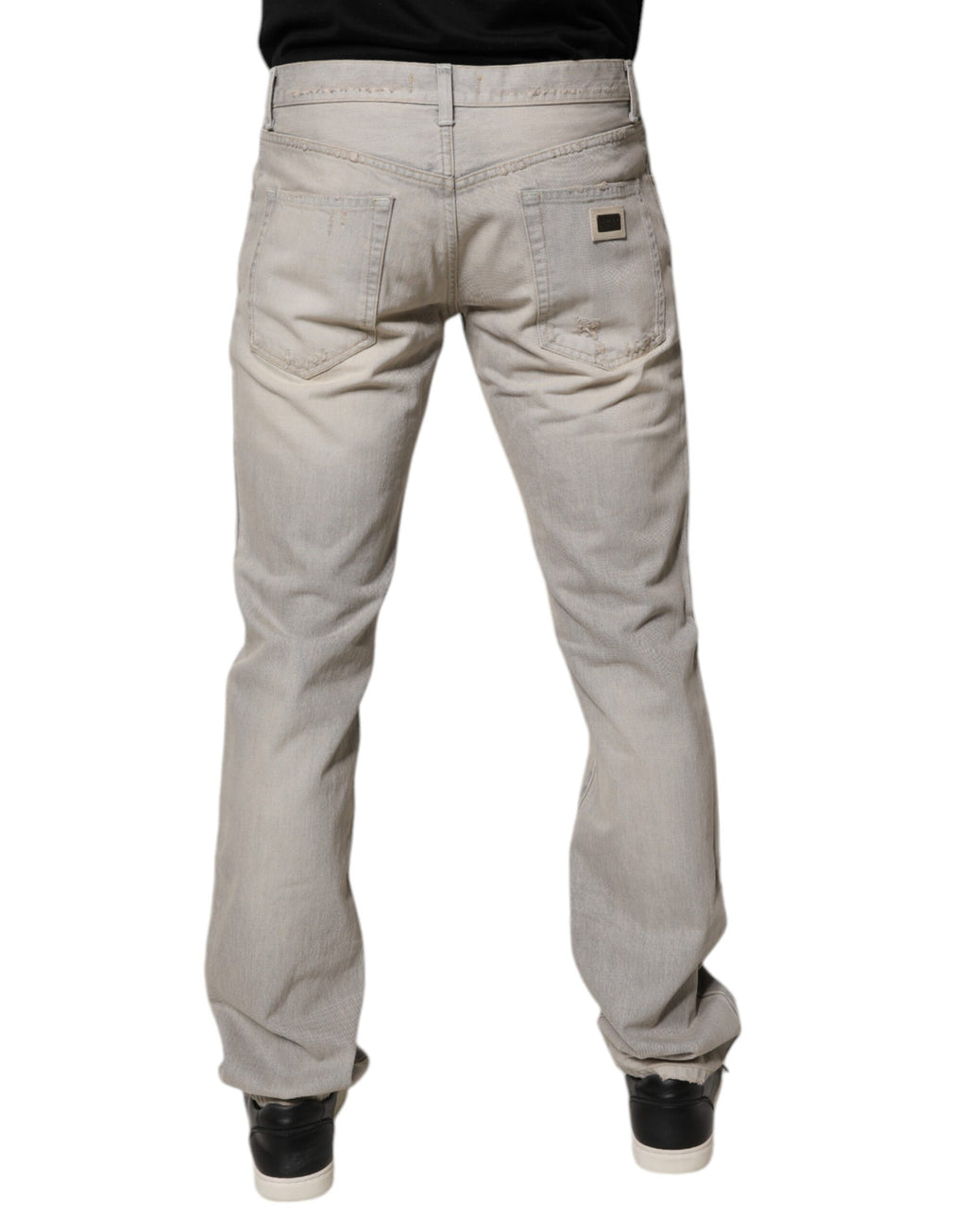 Dolce & Gabbana Grey Skinny Jeans for Men side view