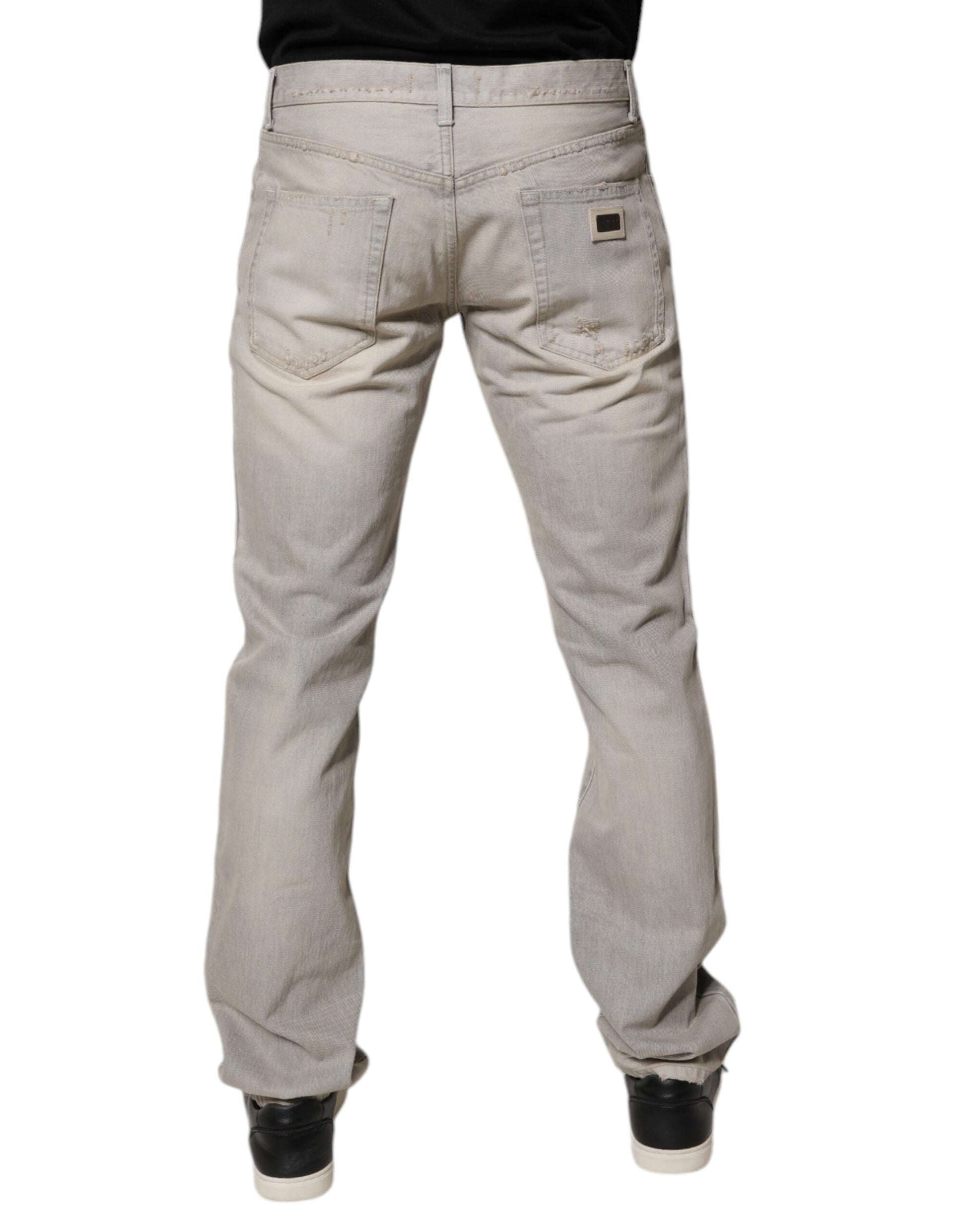 Dolce & Gabbana Grey Skinny Jeans for Men side view