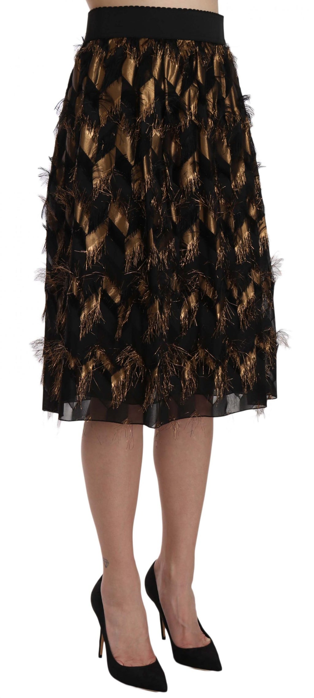 Dolce & Gabbana Black Midi for Women side view