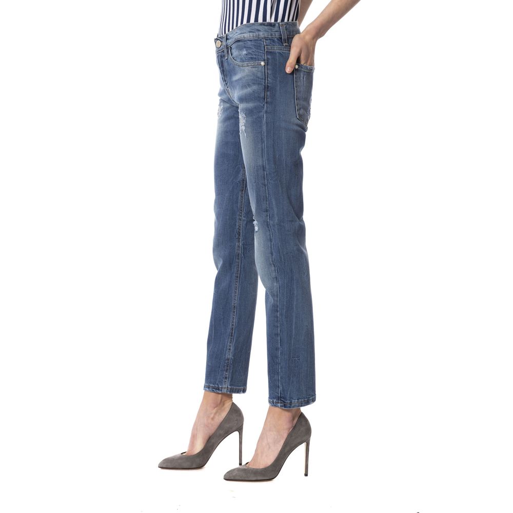 Frankie Morello Jeans Femme Bleu Autres Fibres