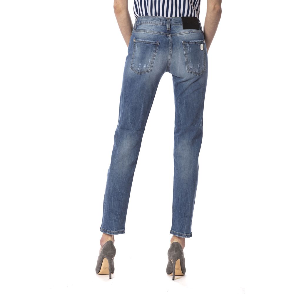 Frankie Morello Jeans Femme Bleu Autres Fibres