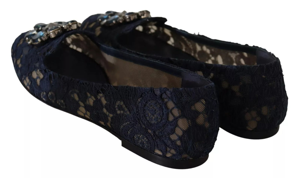 Dolce & Gabbana Blue Ballet Flats for Women side view