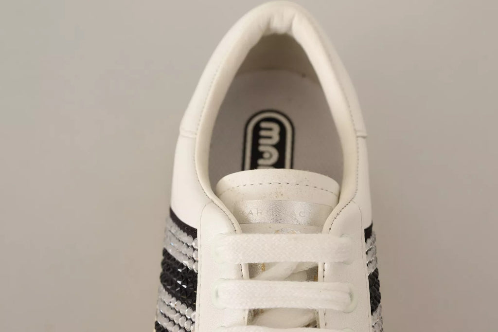 Marc Jacobs White Low Top Sneakers for Women side view