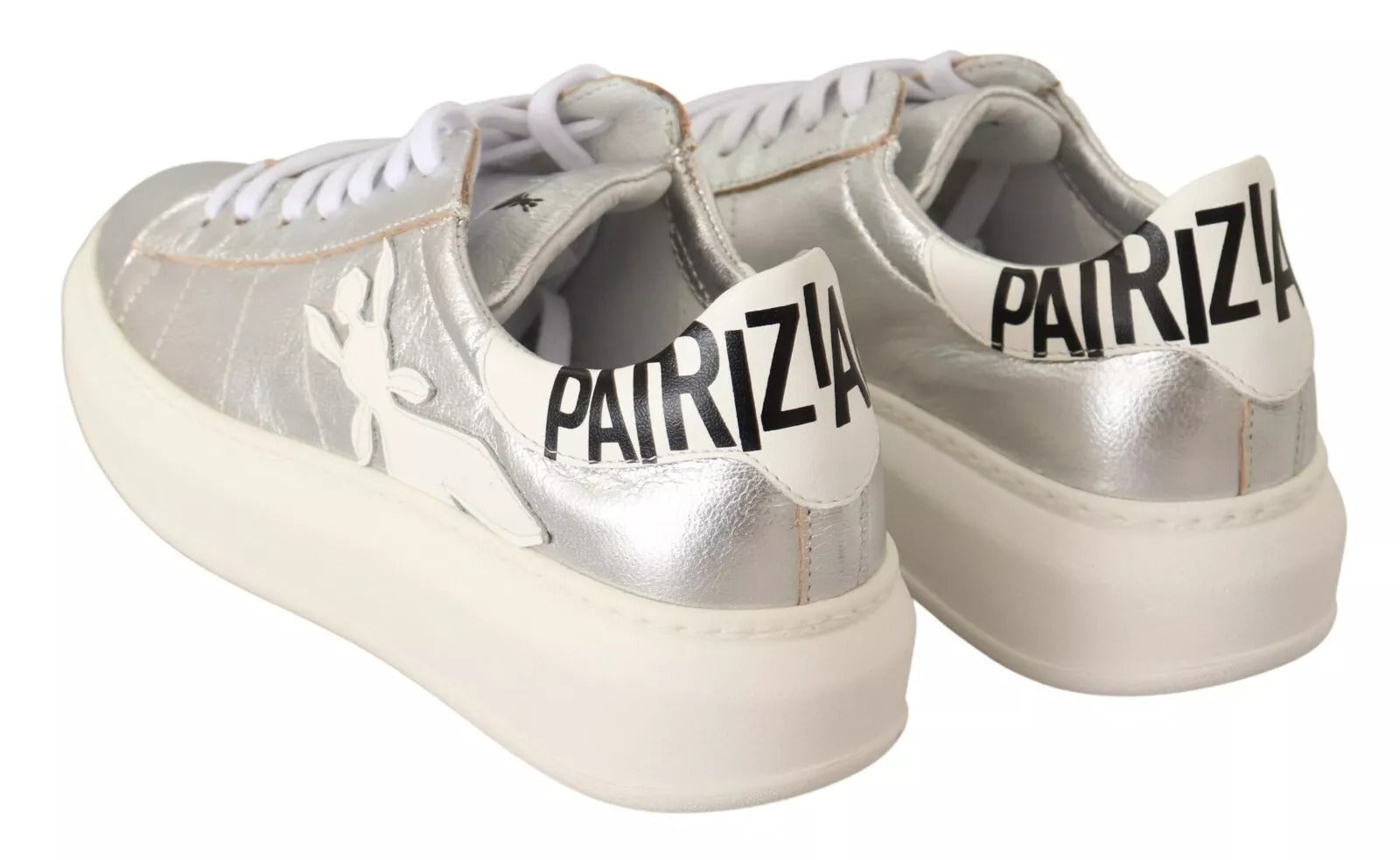 Patrizia Pepe Silver Low Top Sneakers for Women detail view