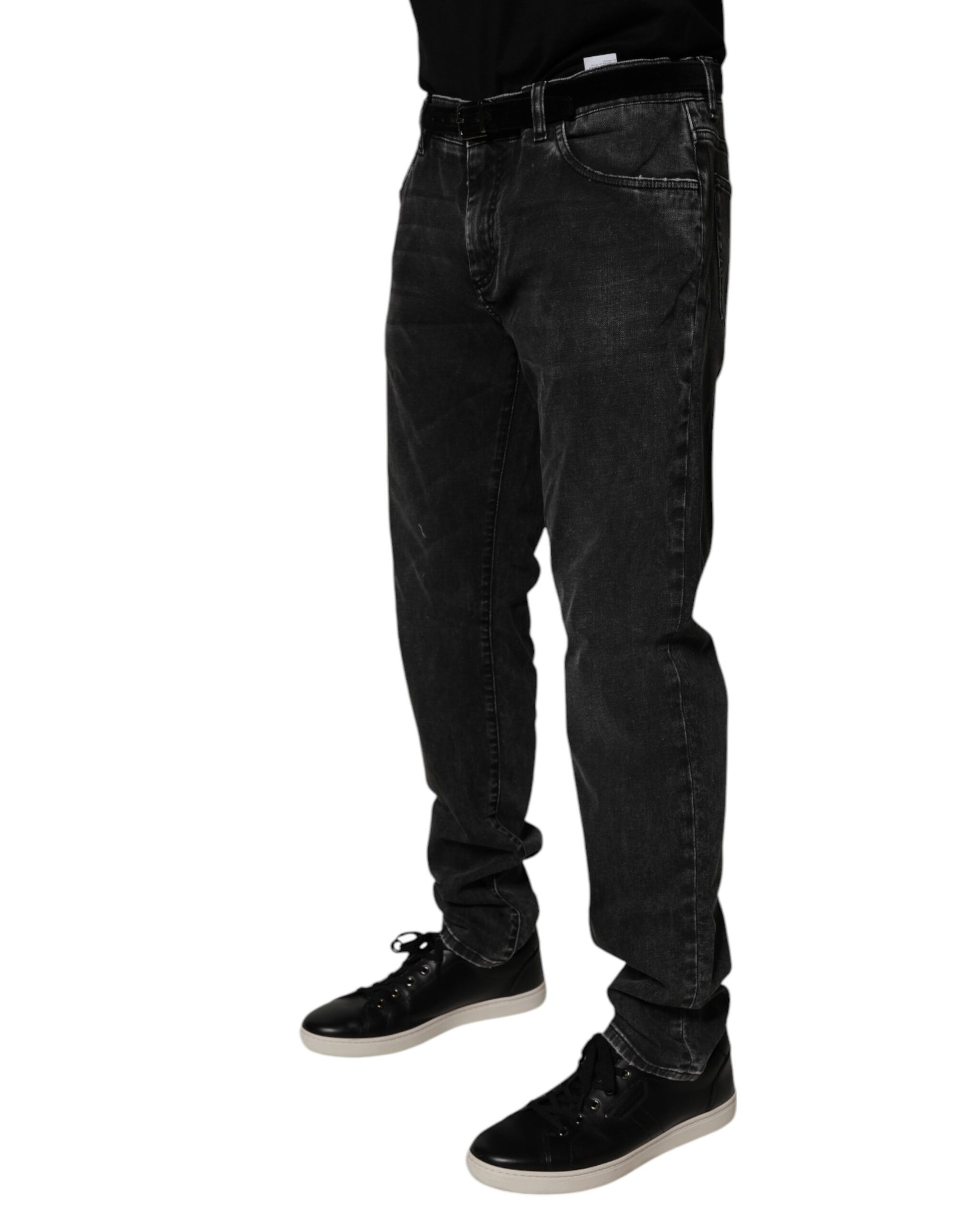 Dolce & Gabbana Black Skinny Jeans for Men detail view