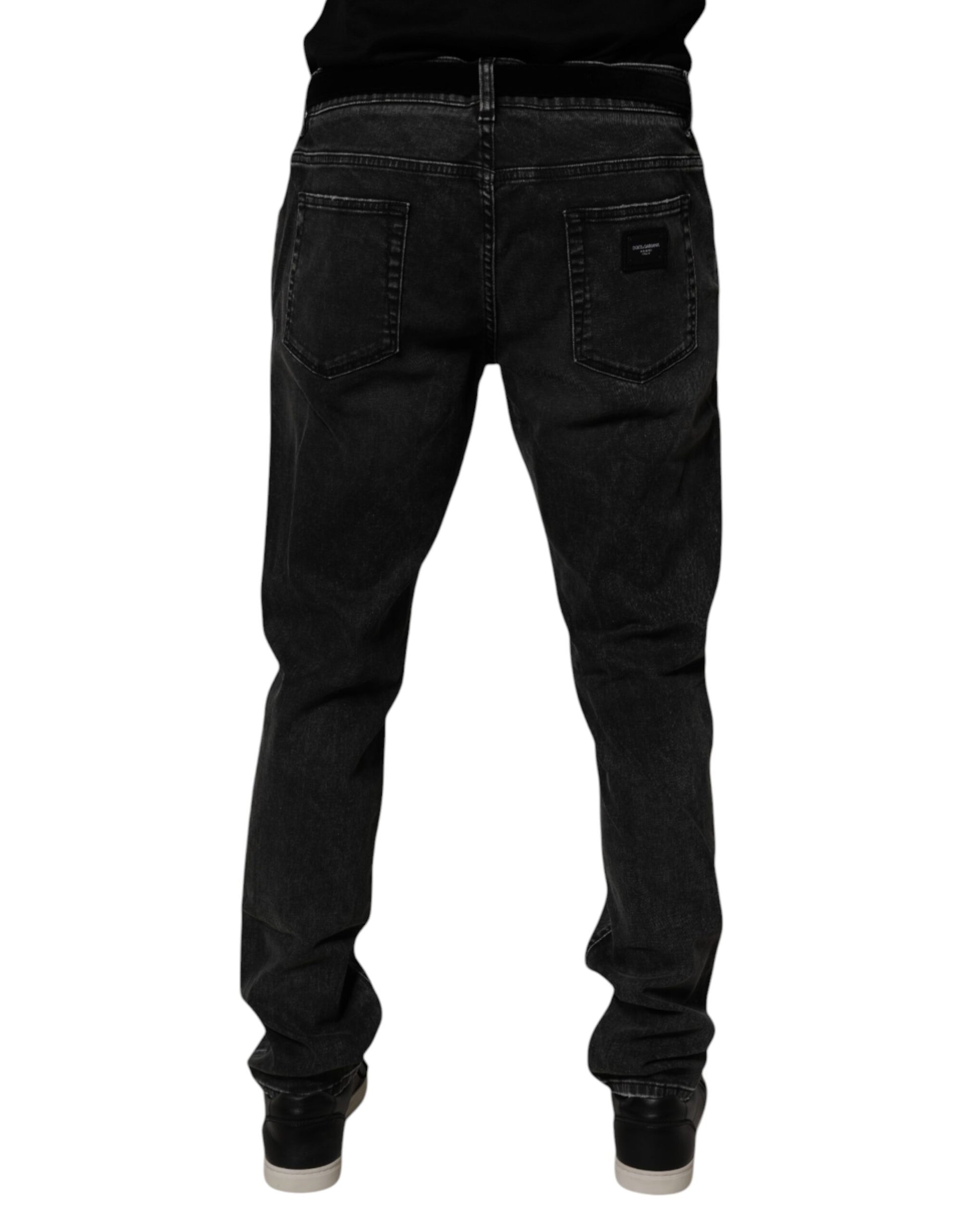 Dolce & Gabbana Black Skinny Jeans for Men side view