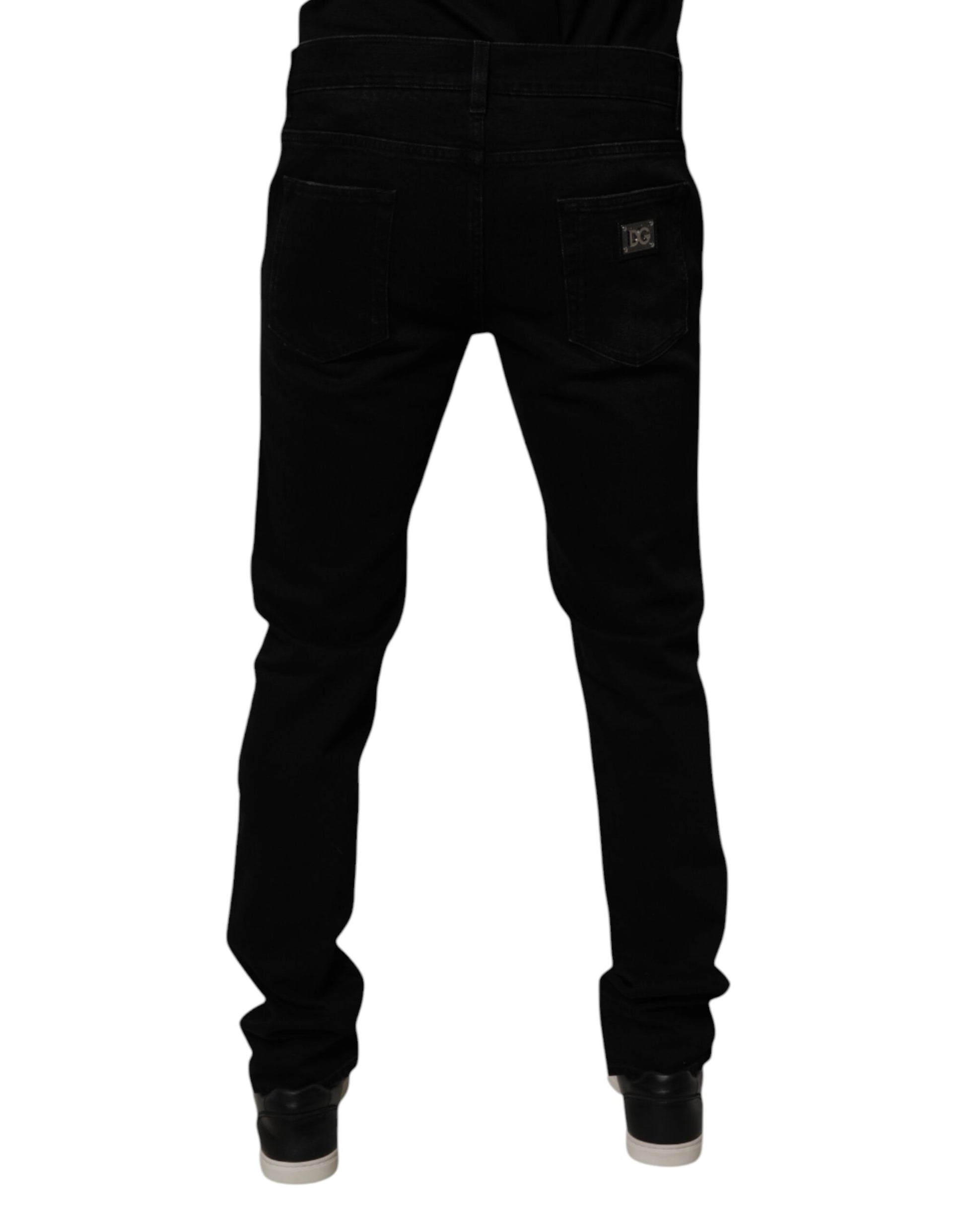 Dolce & Gabbana Black Skinny Jeans for Men side view