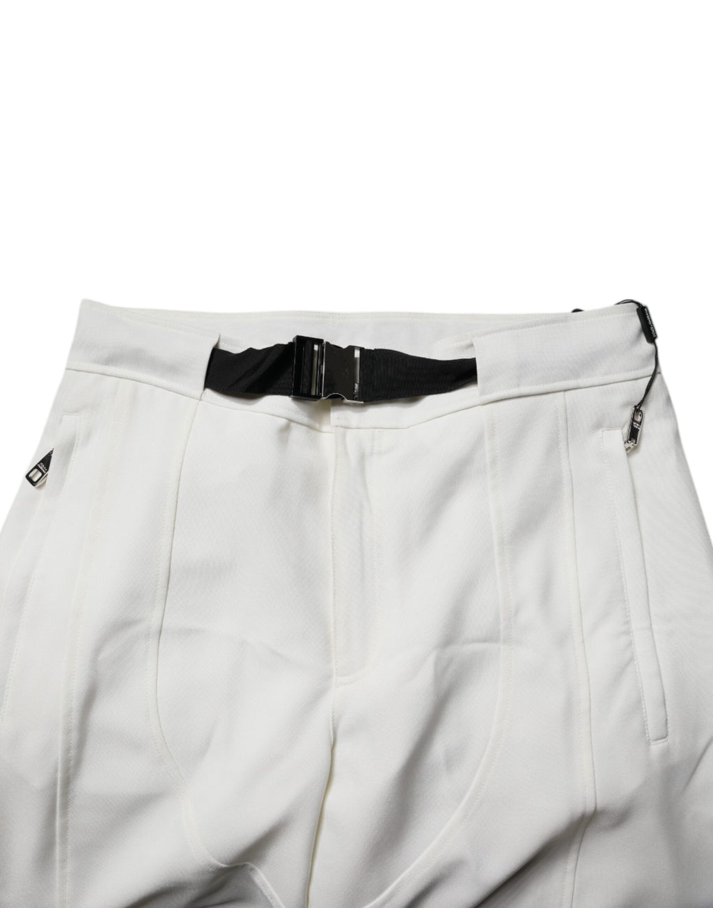 Pantalon large Dolce & Gabbana blanc taille mi-haute