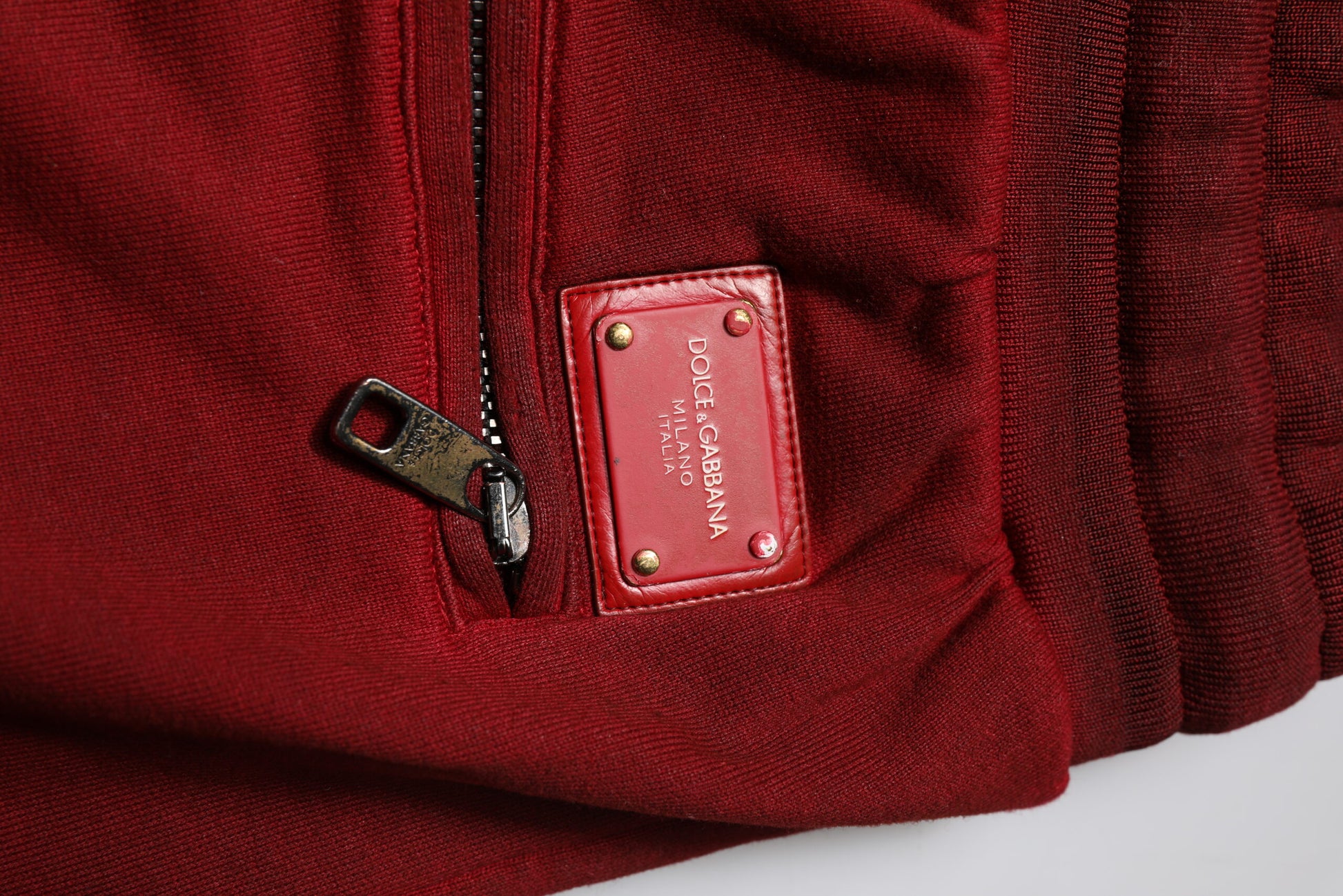 Shorts de sport bermuda en coton bordeaux Dolce & Gabbana pour homme