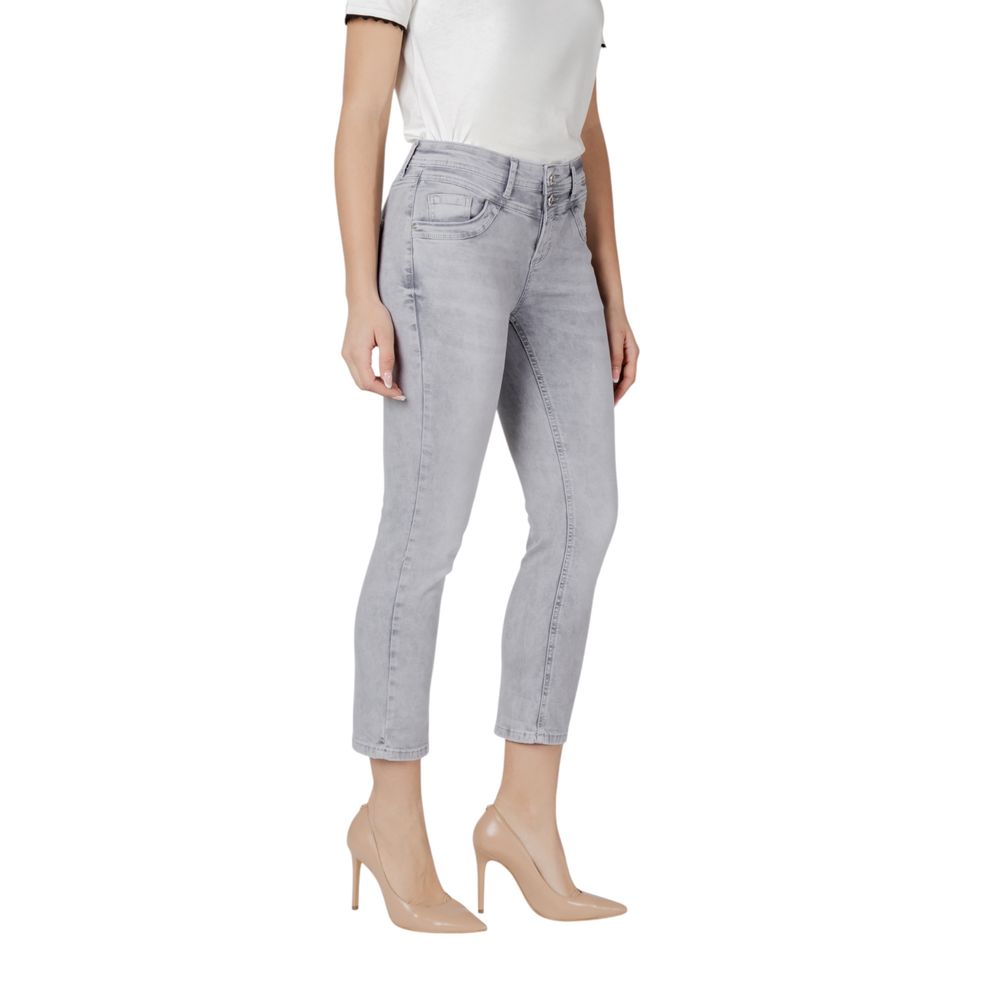 Street One Grey Skinny Jeans for Women side view