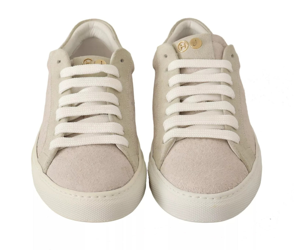 HIDE & JACK White Low Top Sneakers for Women side view