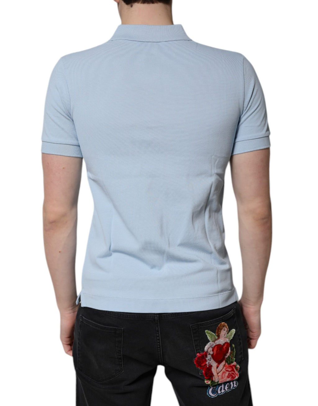 Dolce & Gabbana Blue Polo Shirt for Men side view