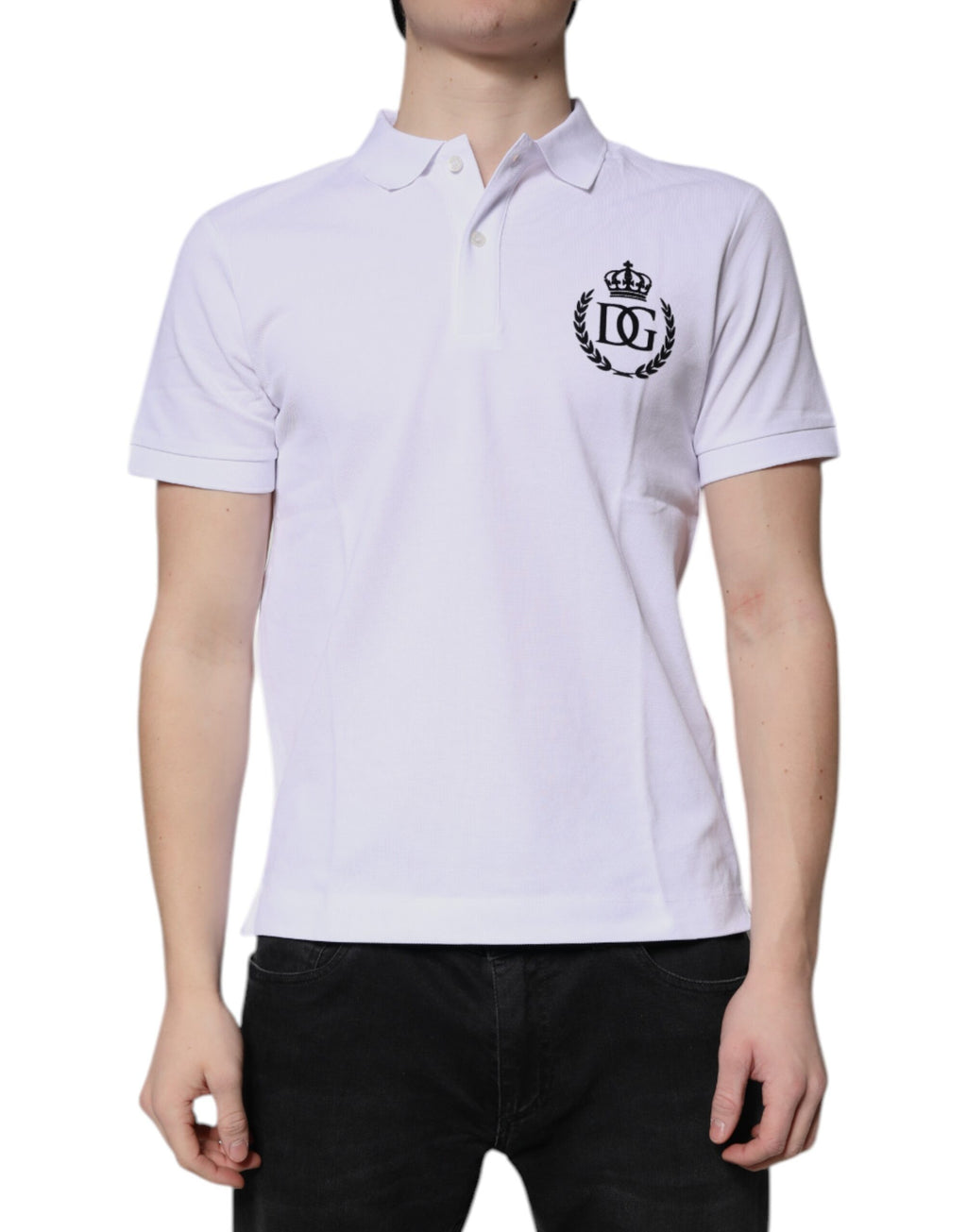Dolce & Gabbana White Polo Shirt for Men