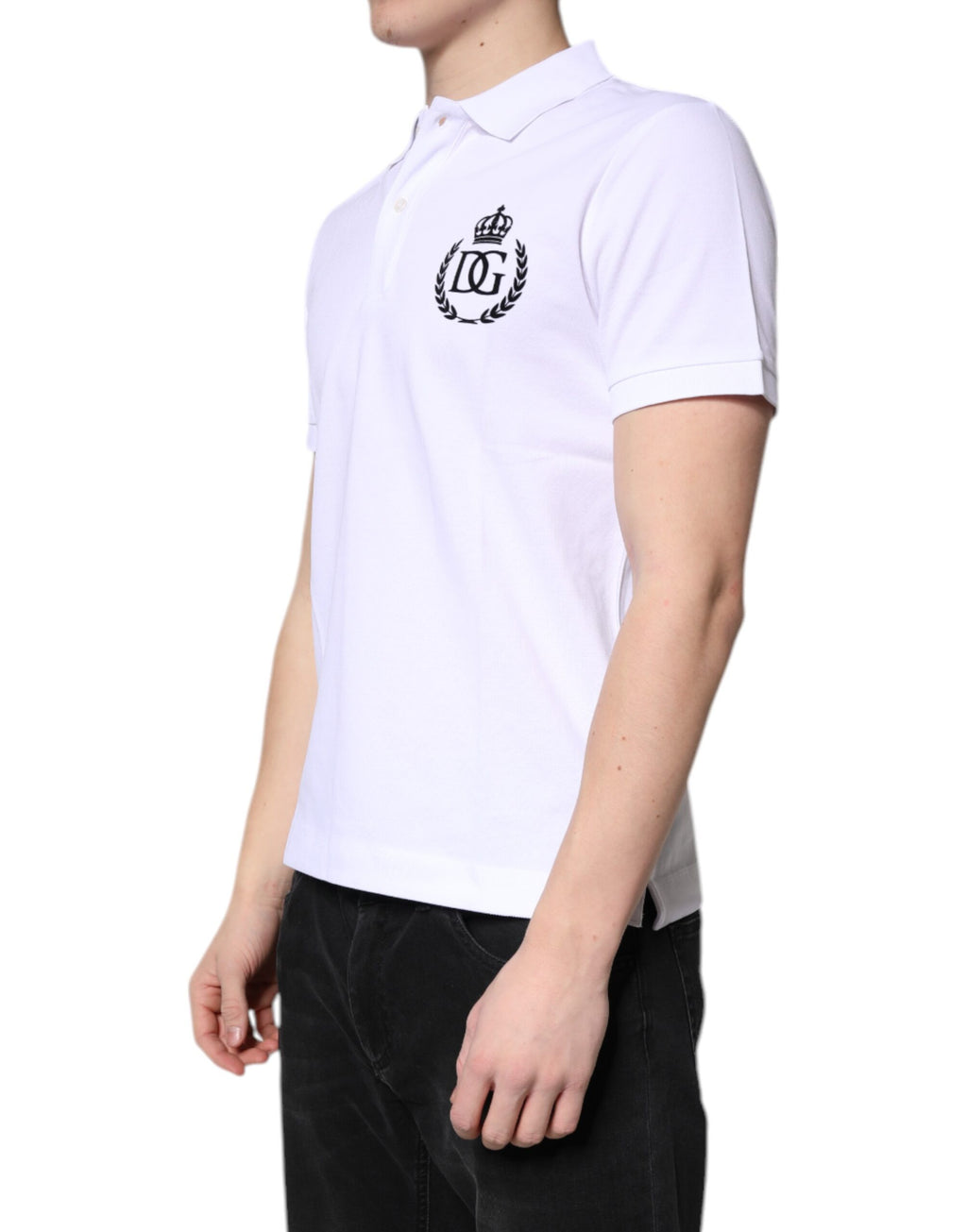 Dolce & Gabbana White Polo Shirt for Men detail view