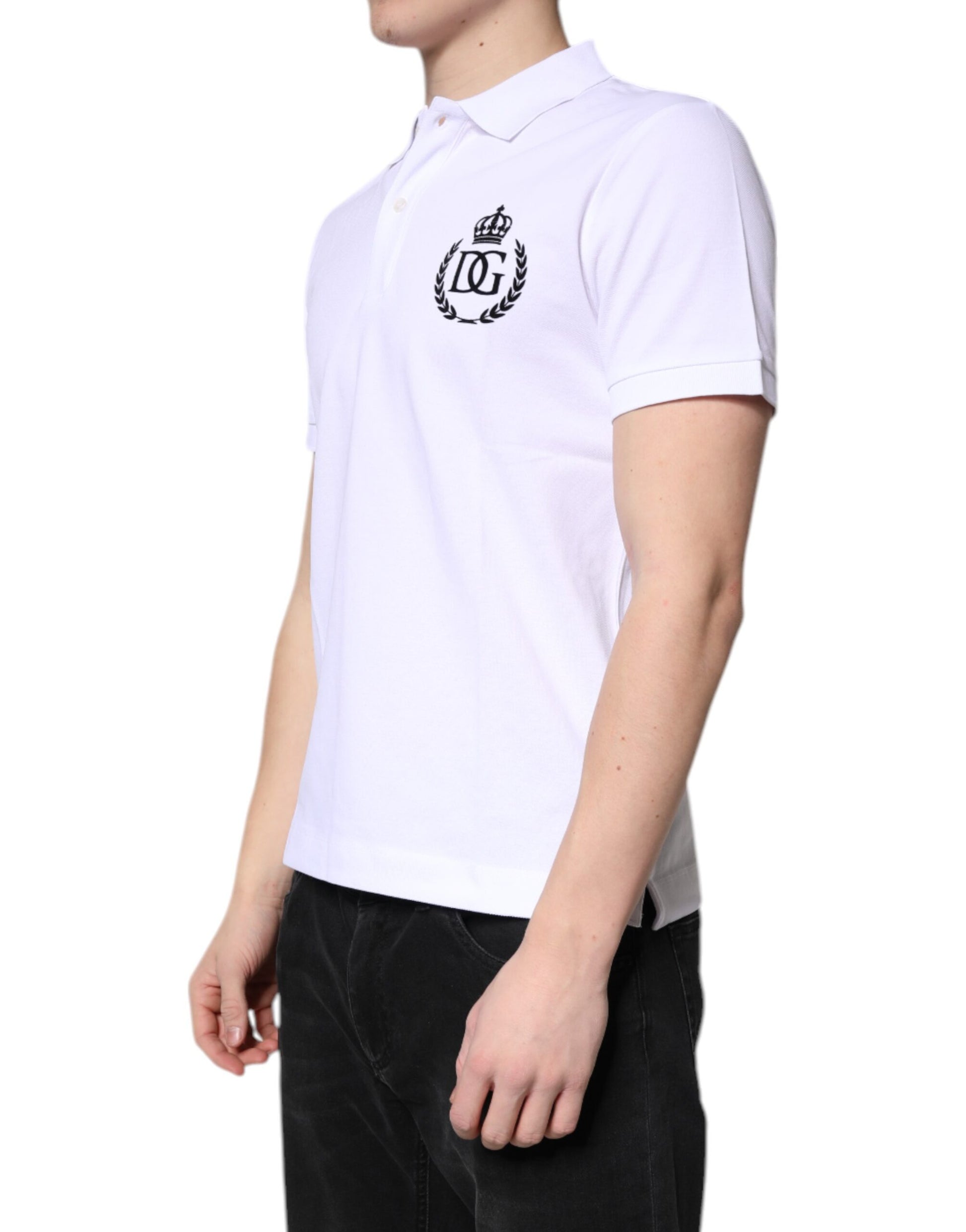 Dolce & Gabbana White Polo Shirt for Men detail view
