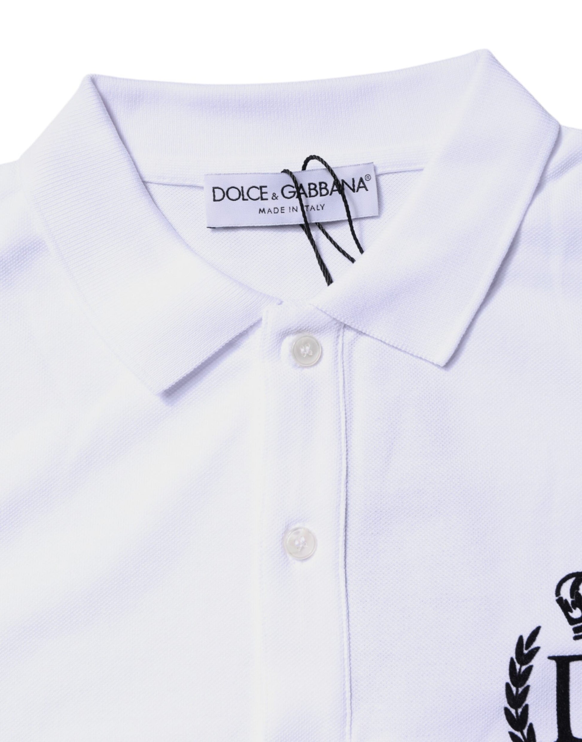 Dolce & Gabbana White Polo Shirt for Men additional view