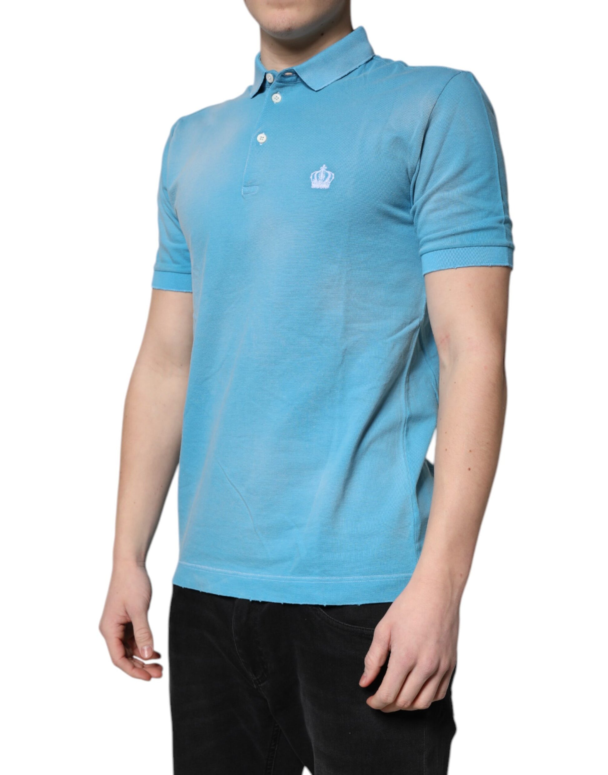 Dolce & Gabbana Blue Polo Shirt for Men detail view